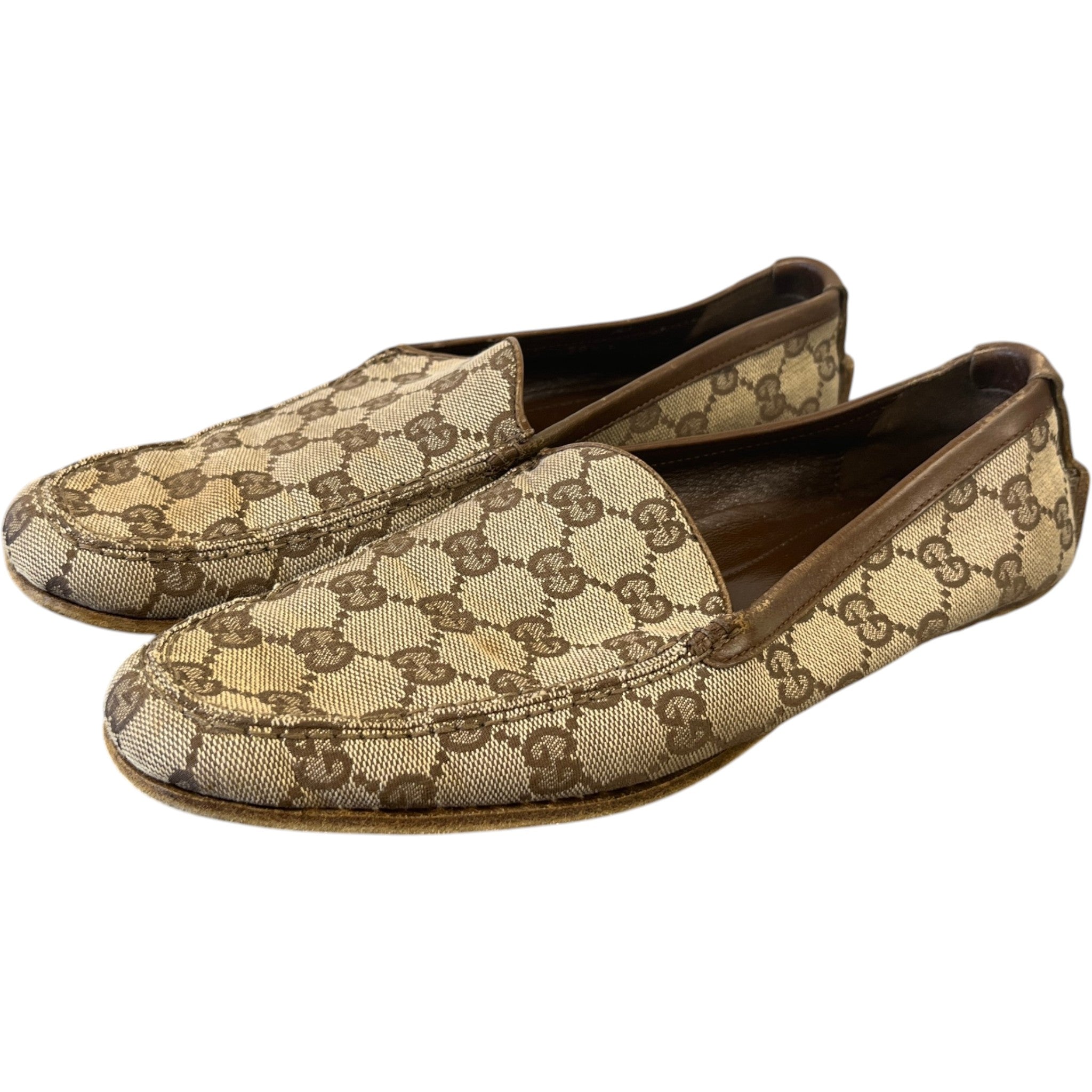 Women's Gg Supreme Loafers Beige Size EU 38.5 / UK 5.5
