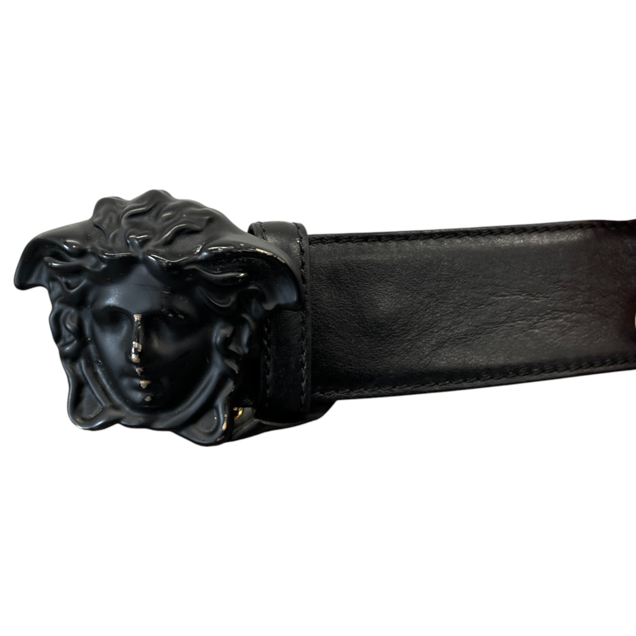 Men's Medusa Head Belt Black Size Waist 38"