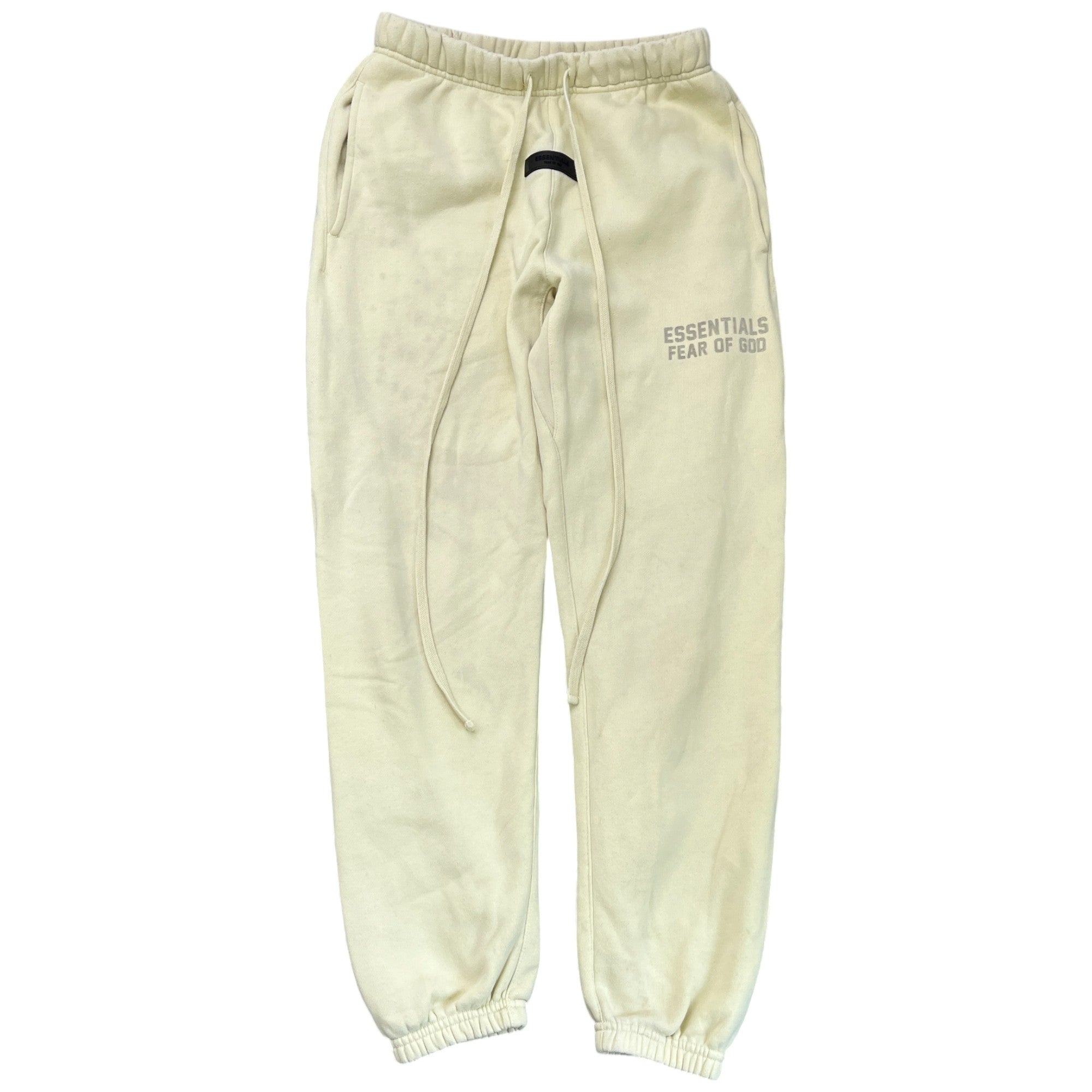 Men's Fear Of God Logo Print Joggers Yellow Size XXS