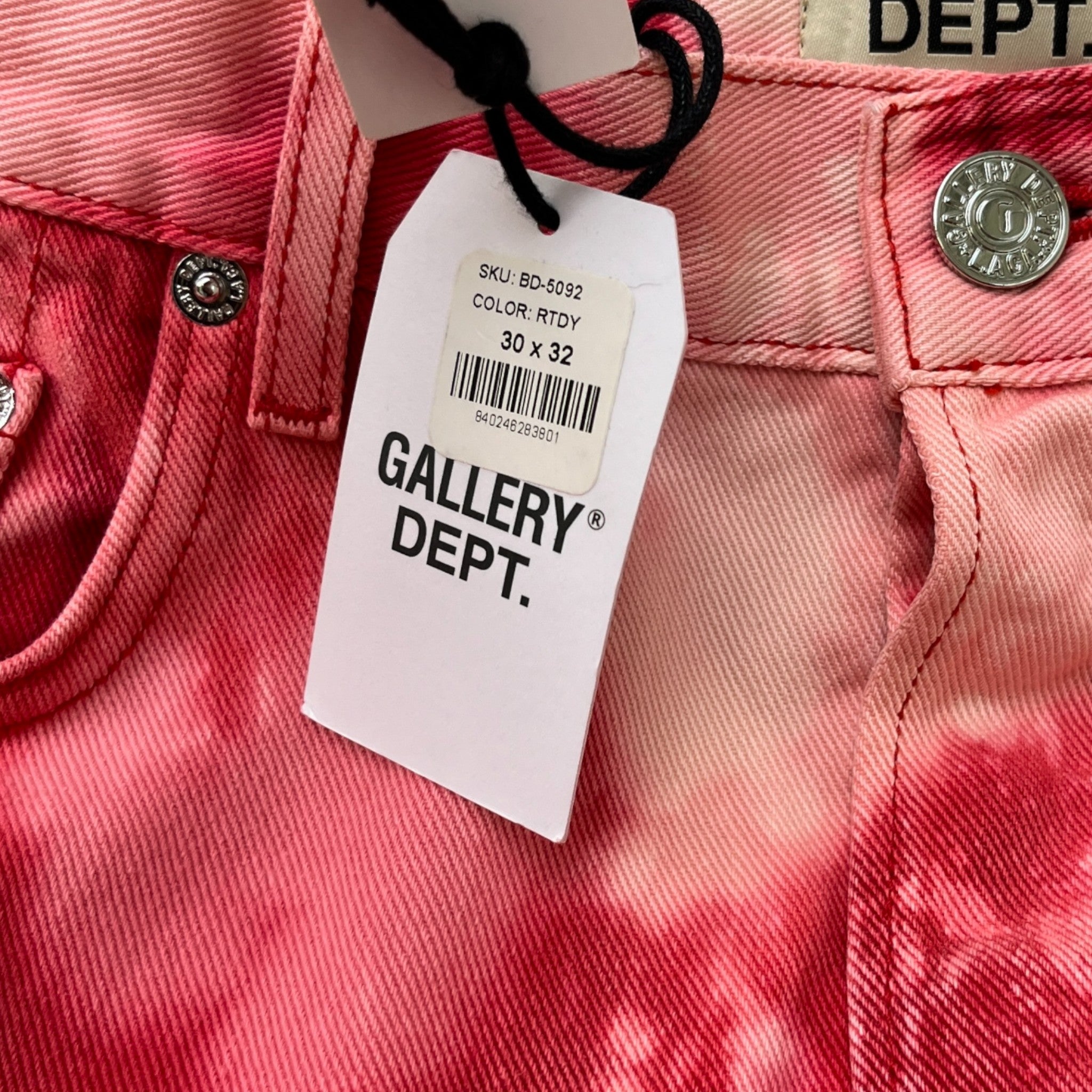 Men's Biscayne Tie-Dye Jeans Pink Size Waist 30"