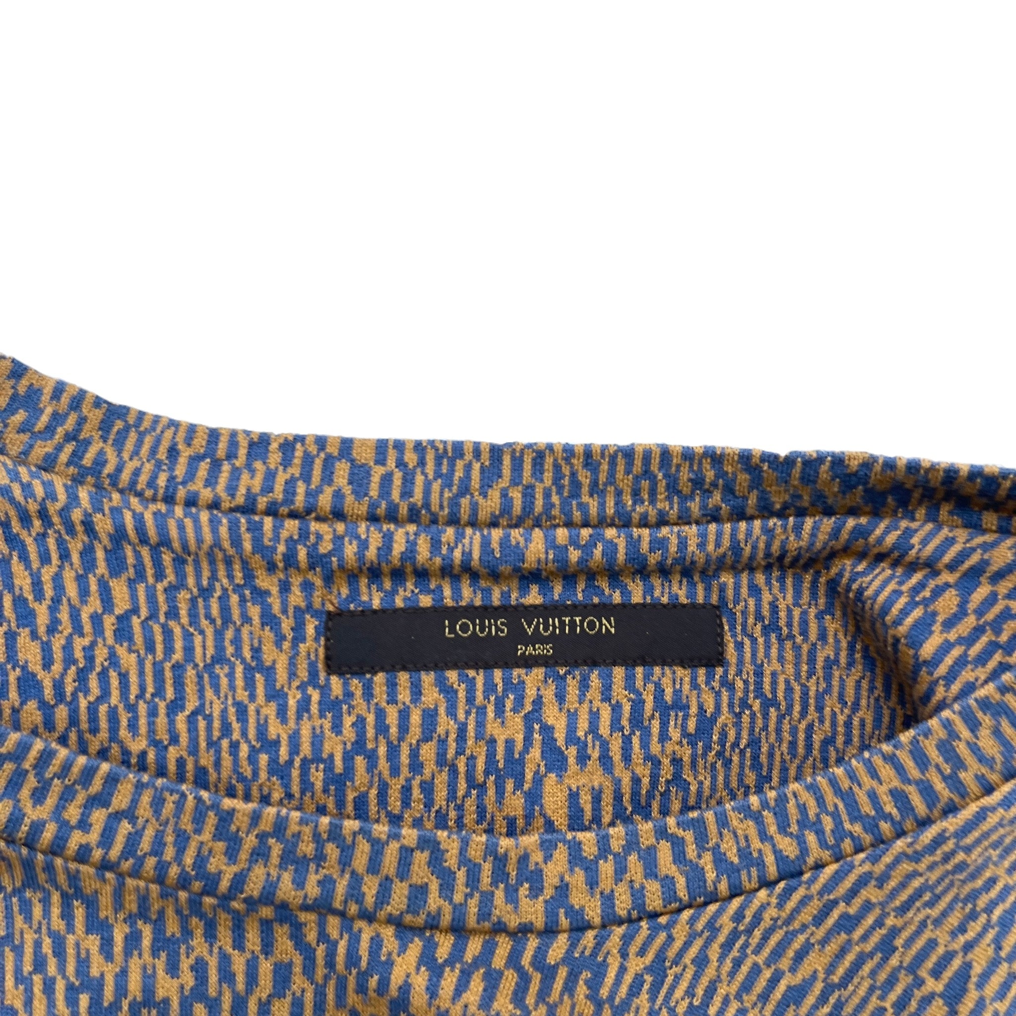 Men's Embroidered Patches T-Shirt Brown Size S