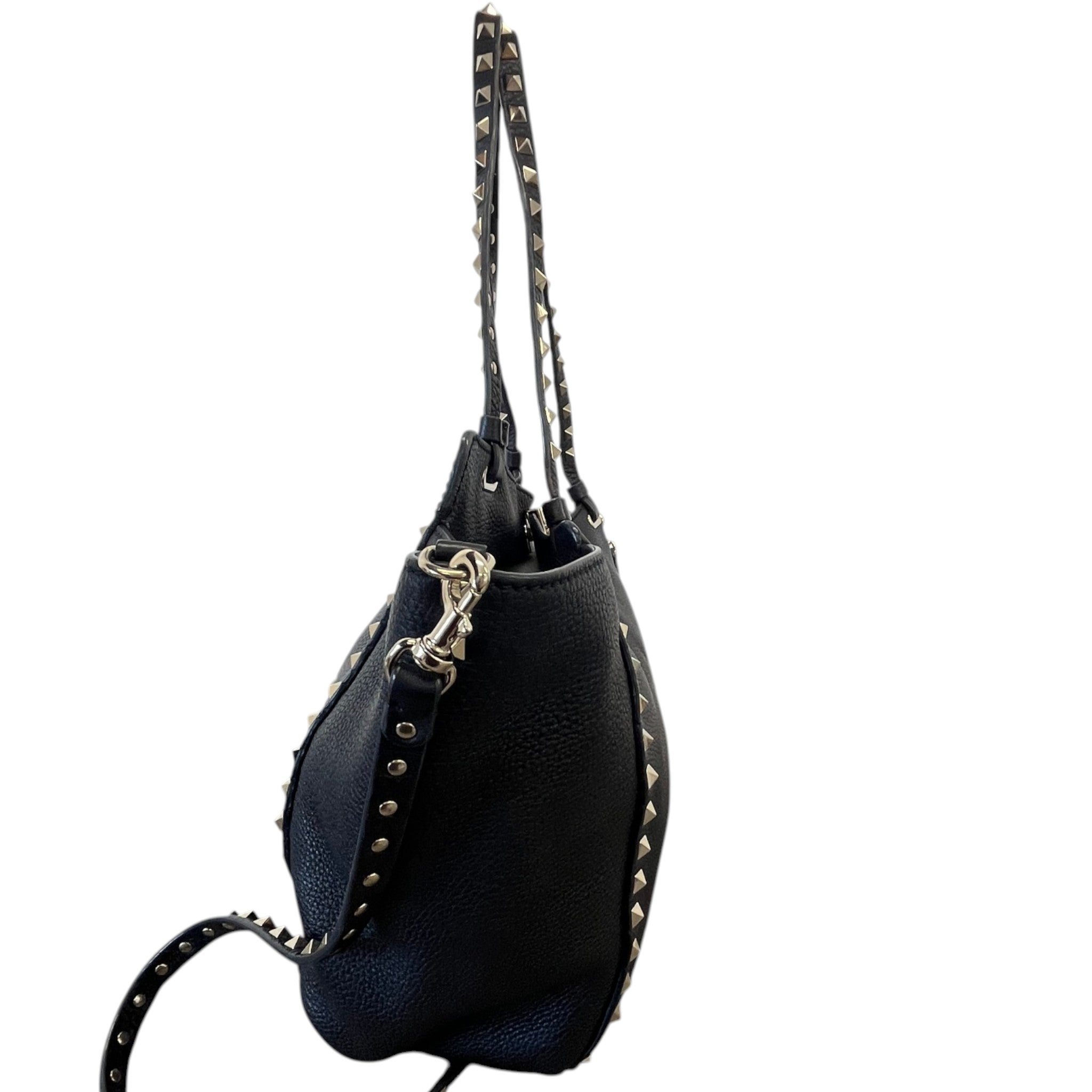 Women's Rockstud Medium Tote Bag Black