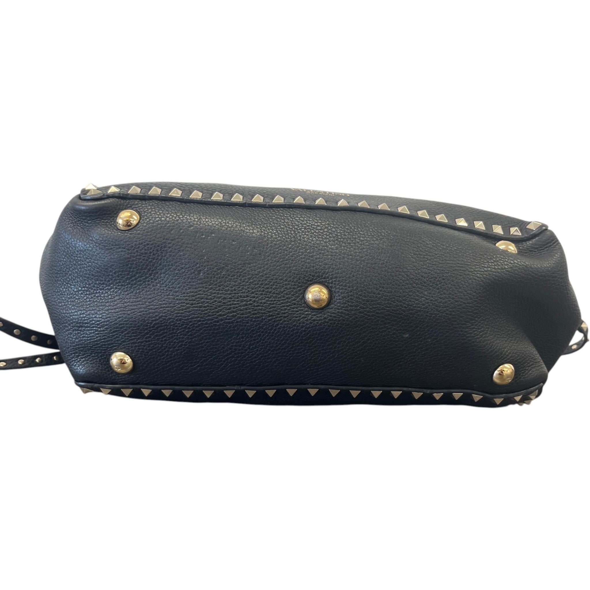 Women's Rockstud Medium Tote Bag Black