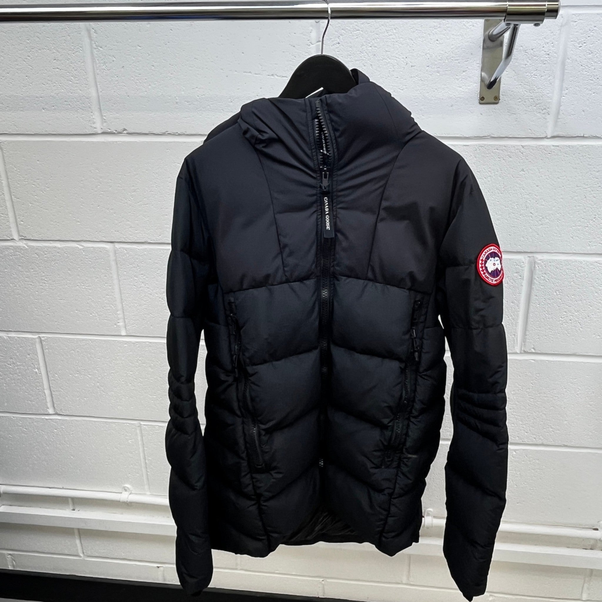 Men's Hybridge Puffer Down Jacket Black Size M