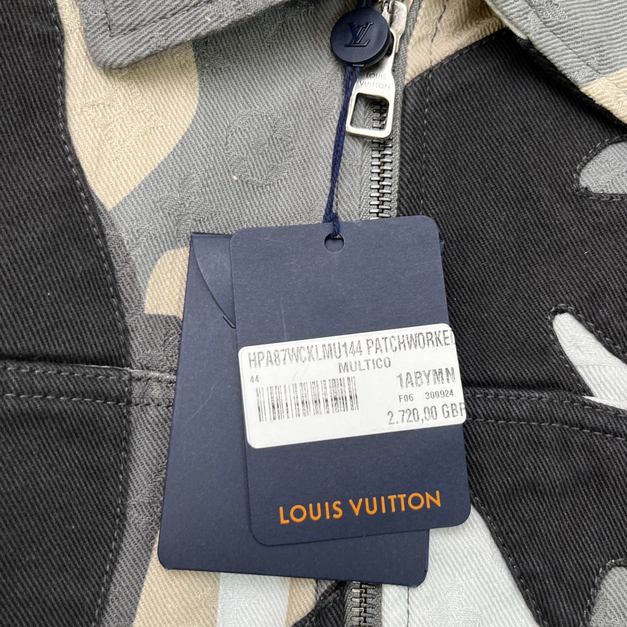 Men's Patchwork Portrait Jacket Grey Size IT 44 / XS