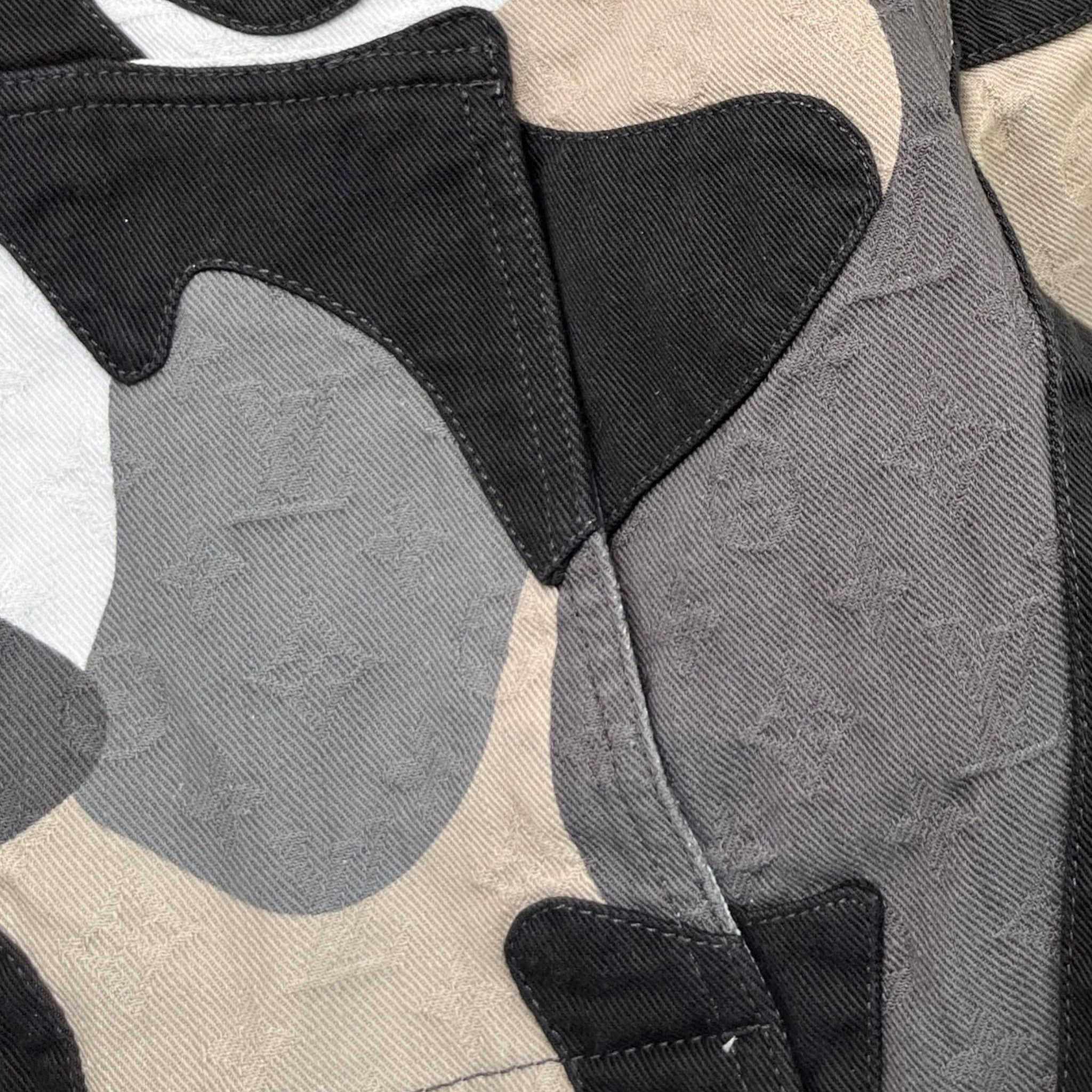 Men's Patchwork Portrait Jacket Grey Size IT 44 / XS