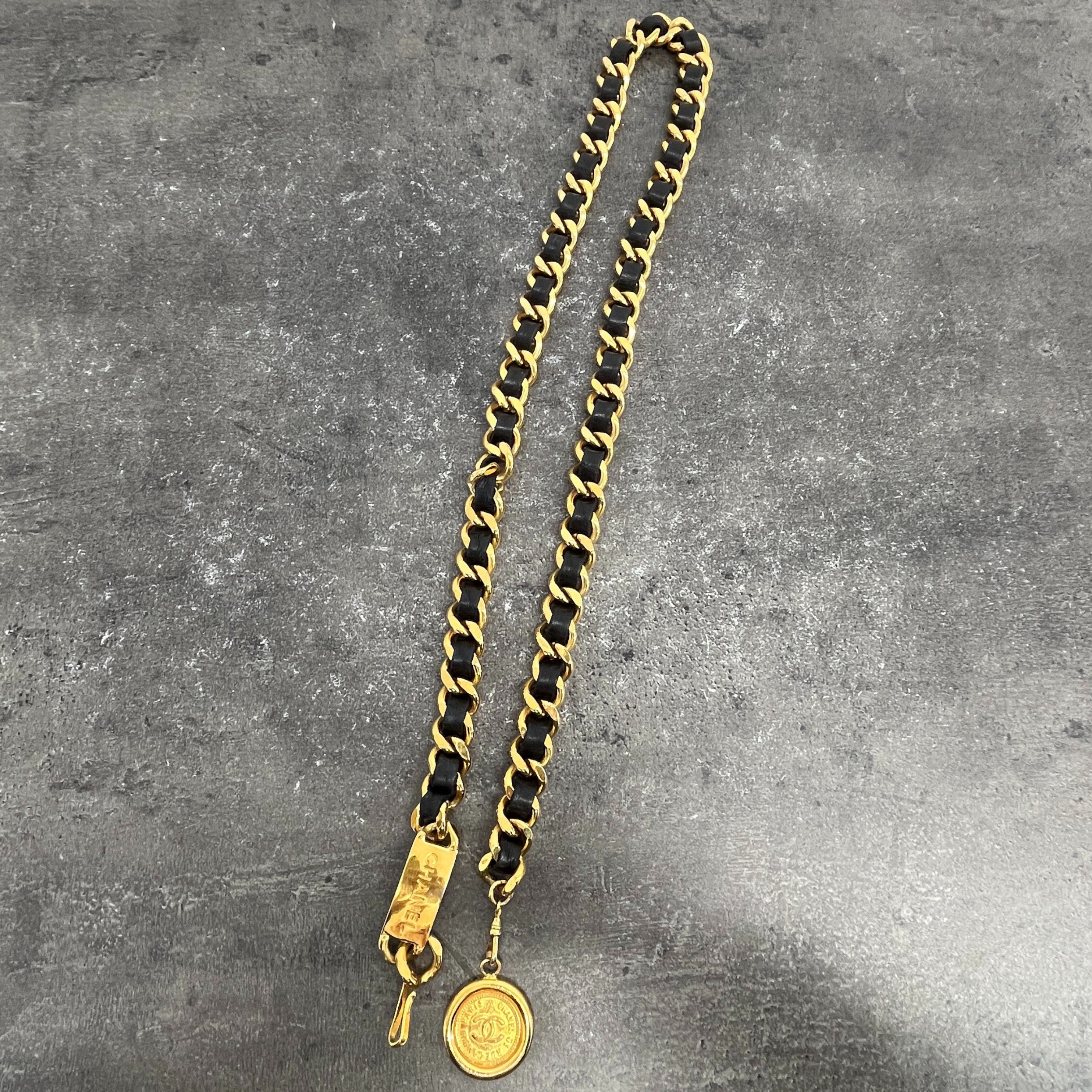 Women's Medallion Chain Belt Gold