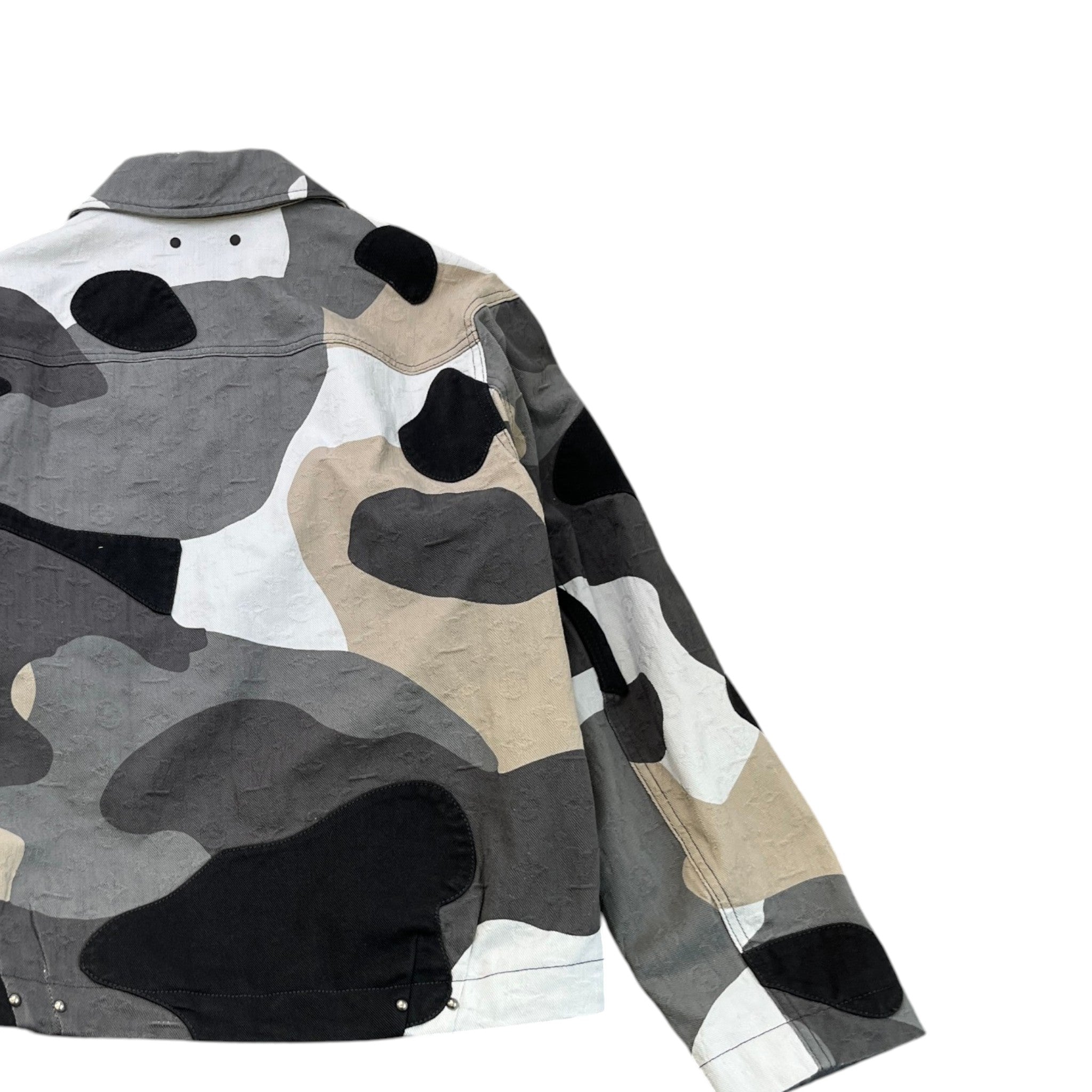 Men's Patchwork Portrait Jacket Grey Size IT 44 / XS
