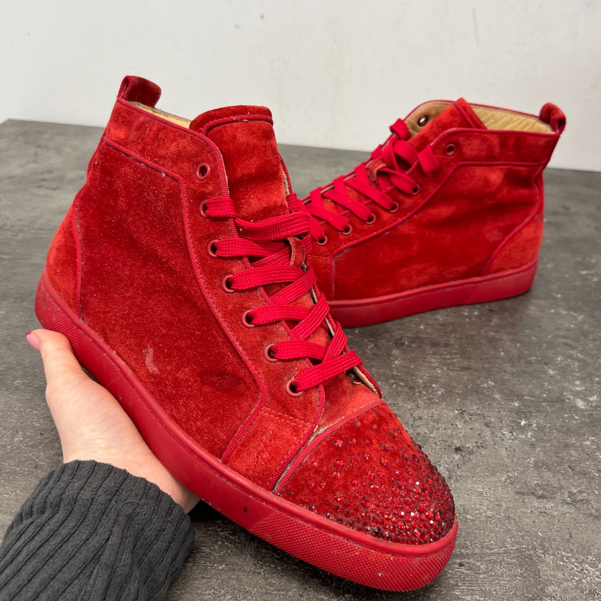Men's New Degra High Trainers Red Size EU 42 / UK 8