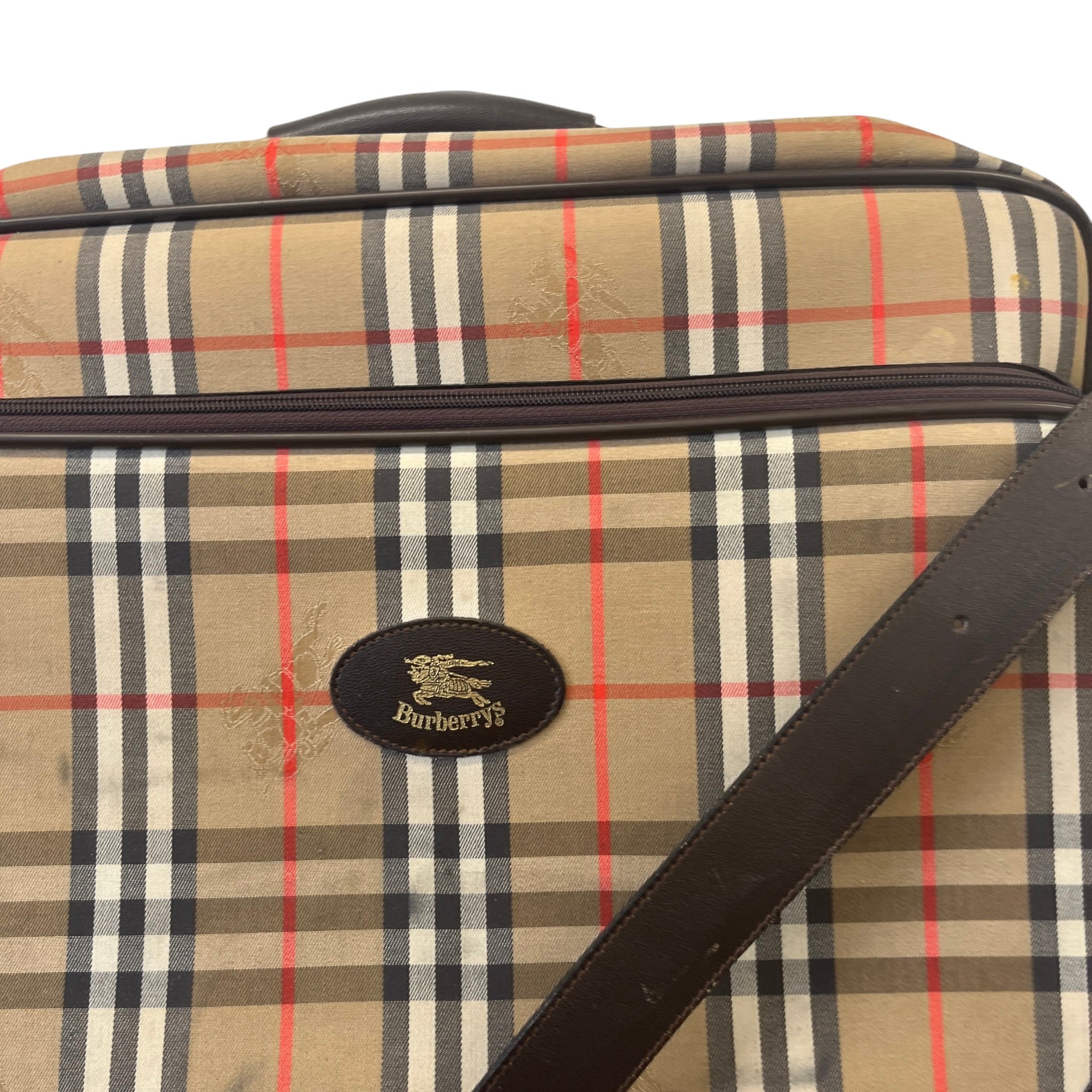 Women's Vintage Check Travel Bag Beige