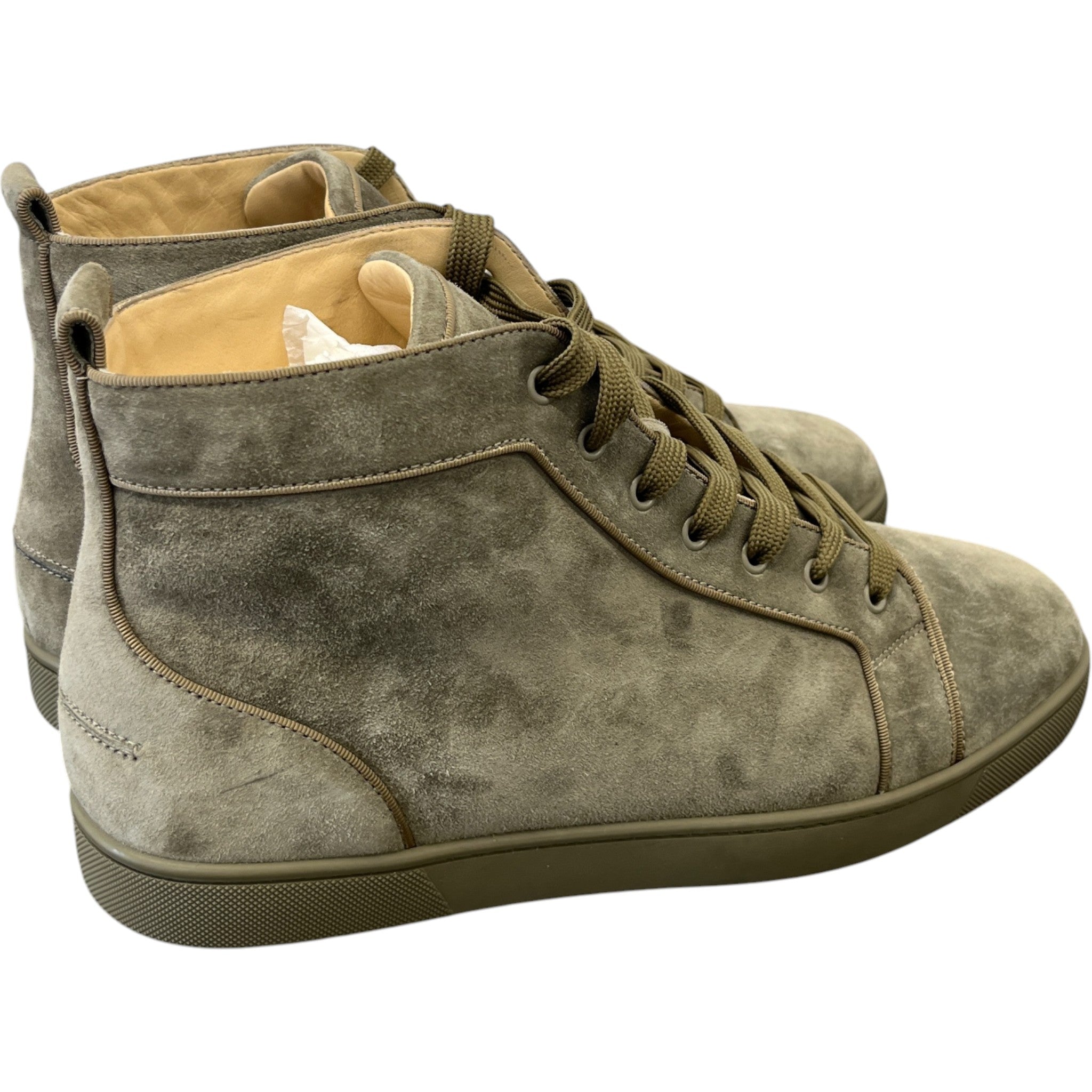 Men's Louis Orlato High Trainers Khaki Size EU 46 / UK 12