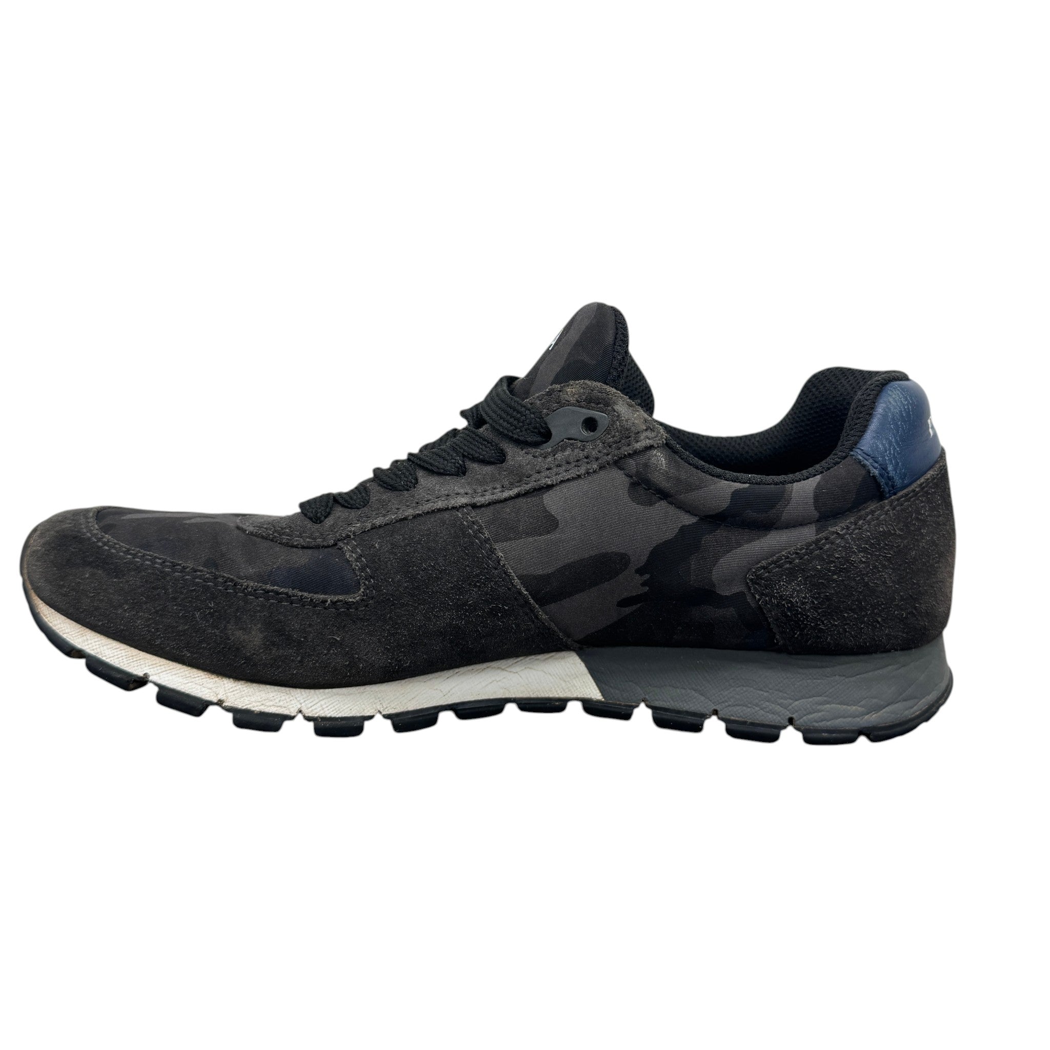 Men's Camoflague Logo Low Trainers Black Size EU 40.5 / UK 6.5