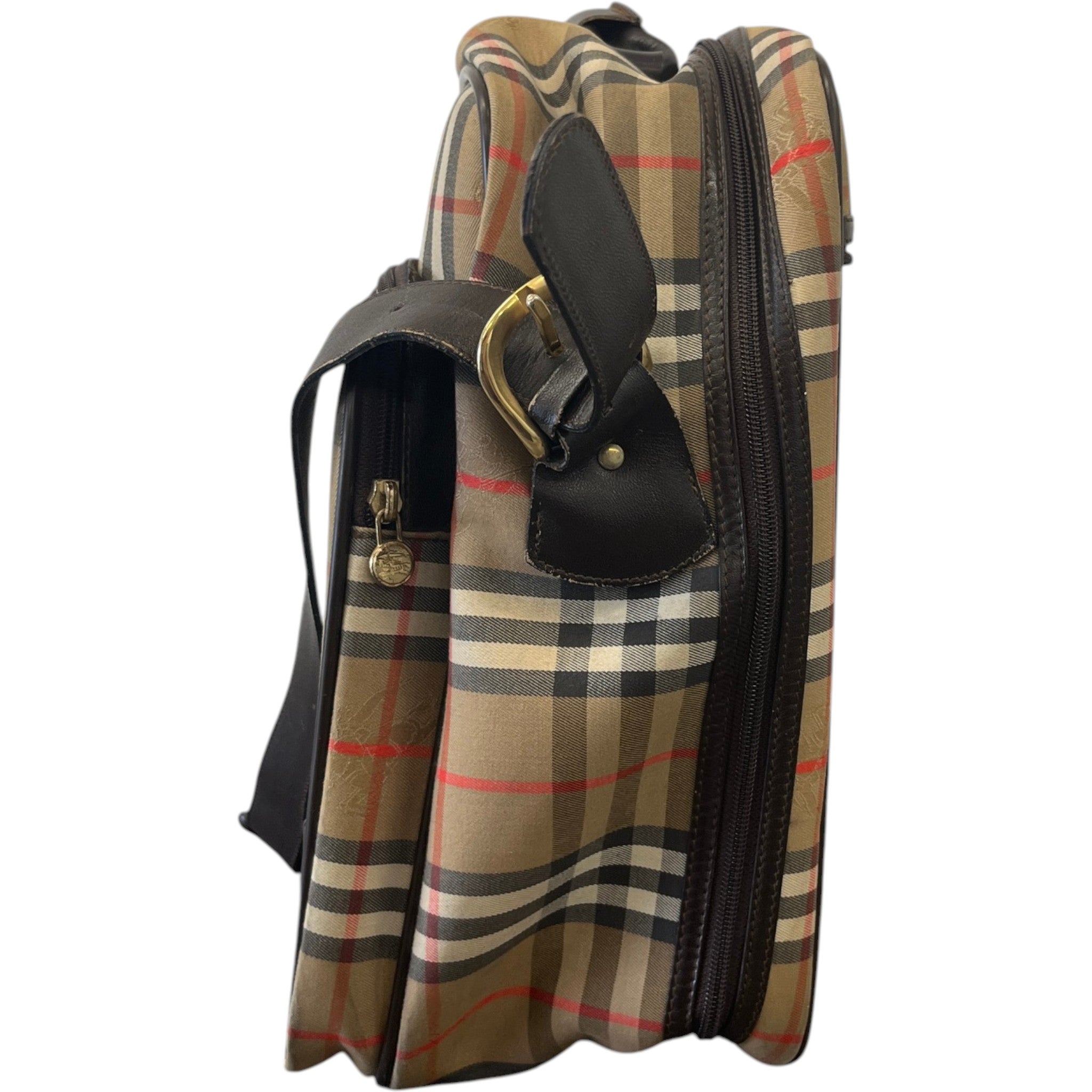 Women's Vintage Check Travel Bag Beige