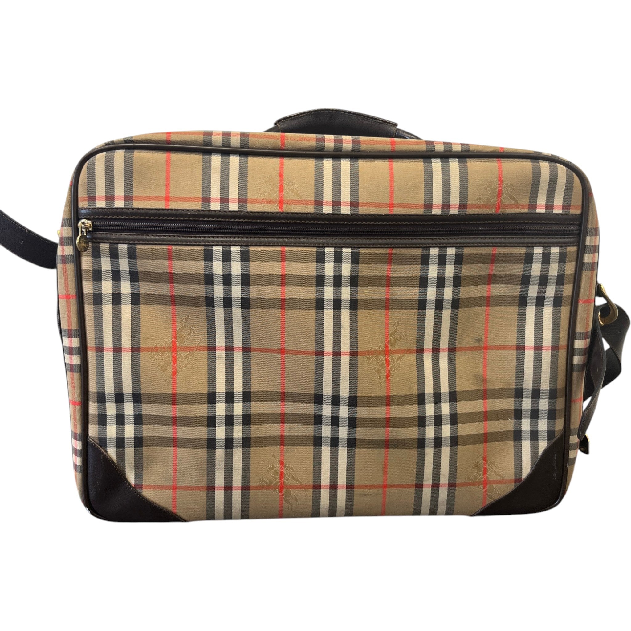 Women's Vintage Check Travel Bag Beige