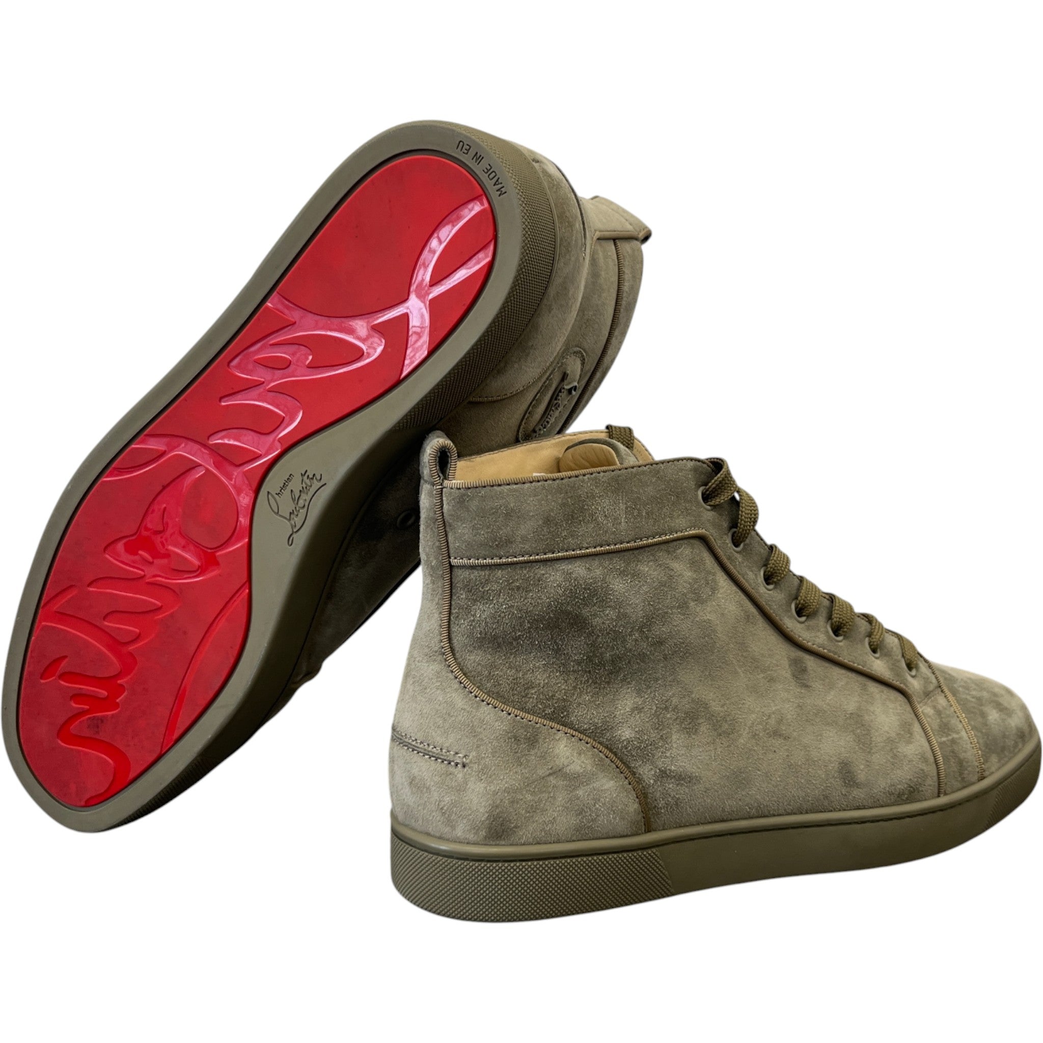 Men's Louis Orlato High Trainers Khaki Size EU 46 / UK 12