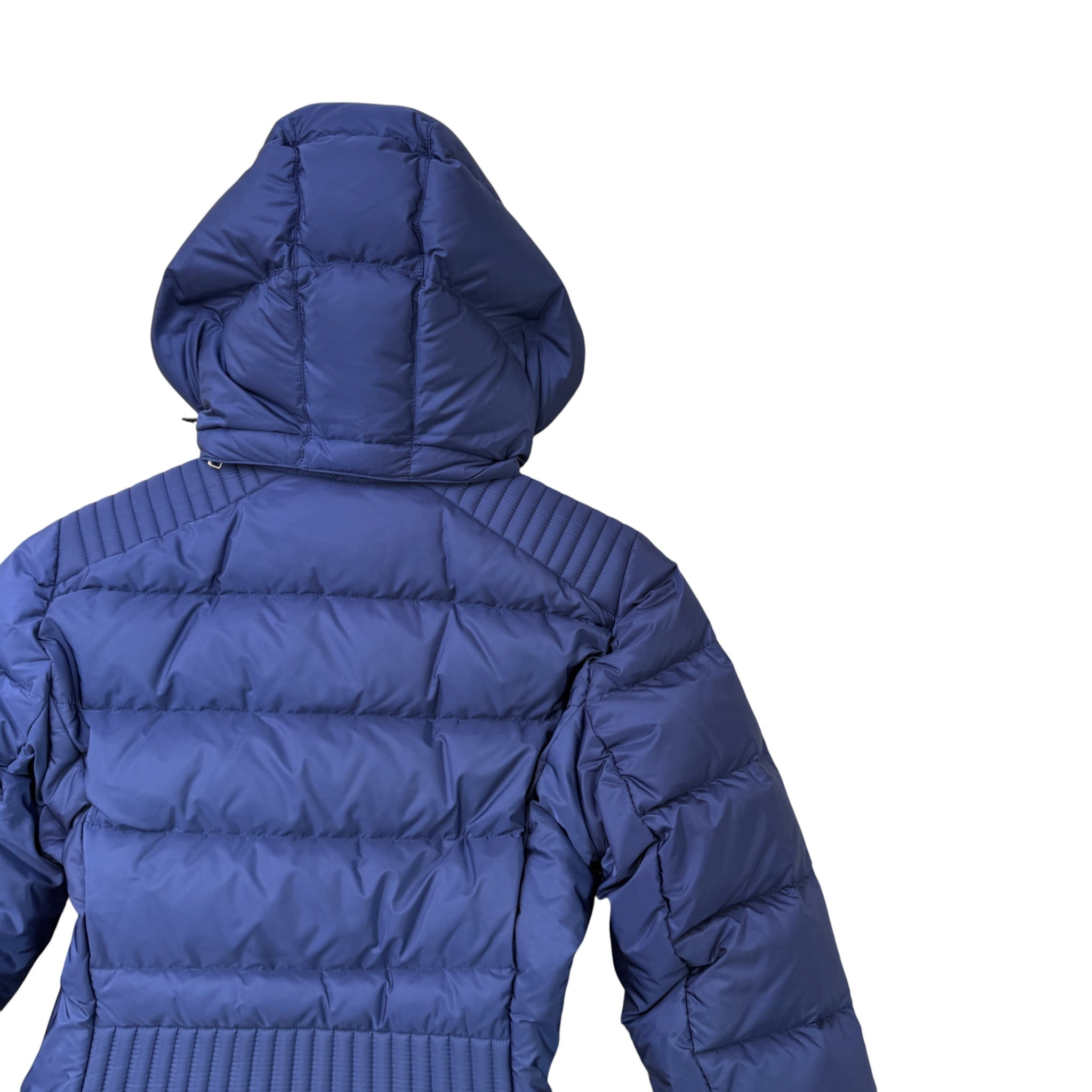 Women's Plaque Logo Down Jacket Blue Size 44 / UK 12