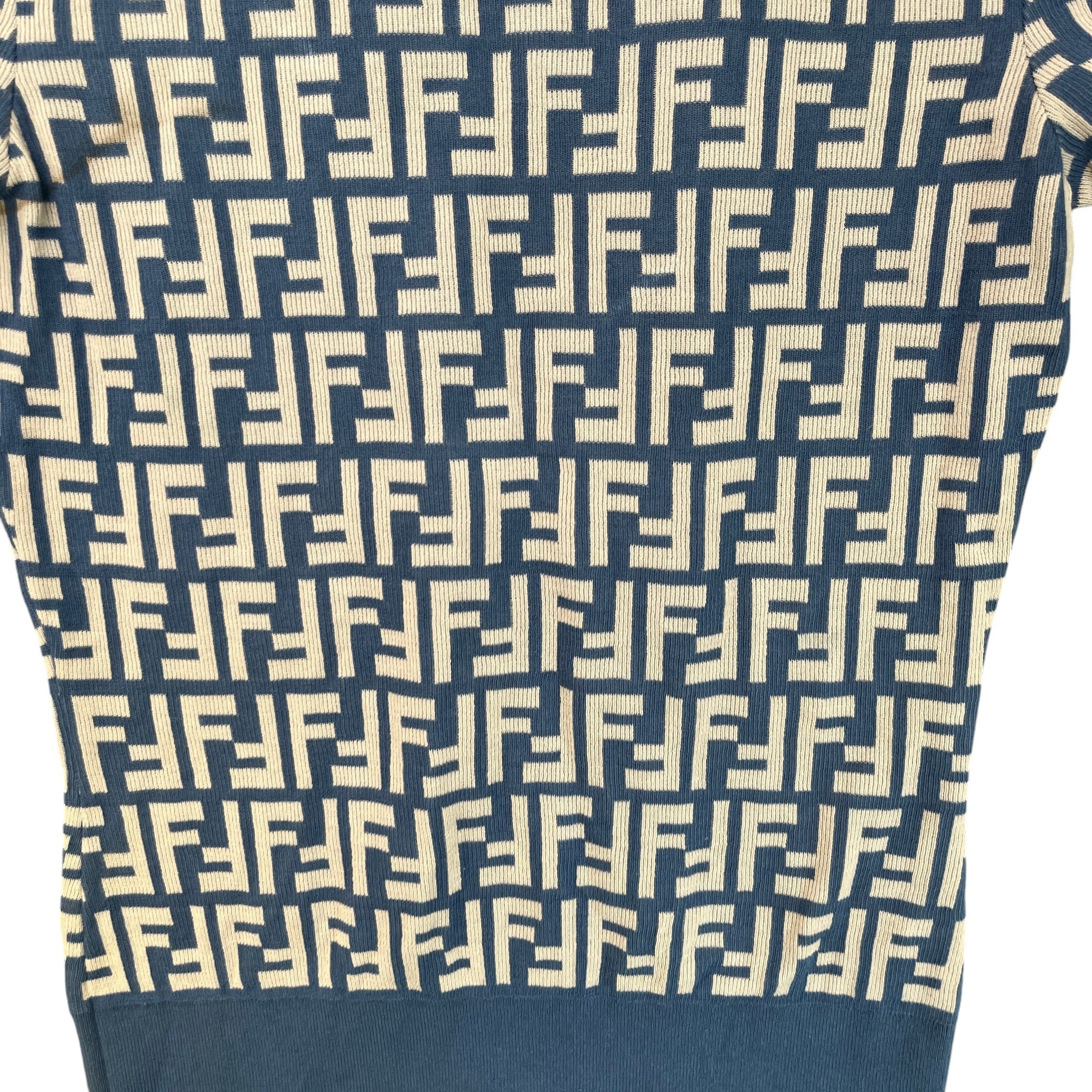 Women's Ff Jacquard Knit T-Shirt Blue Size S
