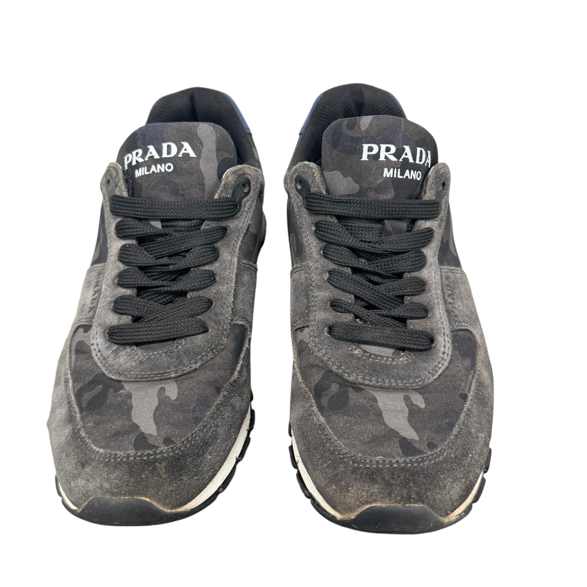 Men's Camoflague Logo Low Trainers Black Size EU 40.5 / UK 6.5