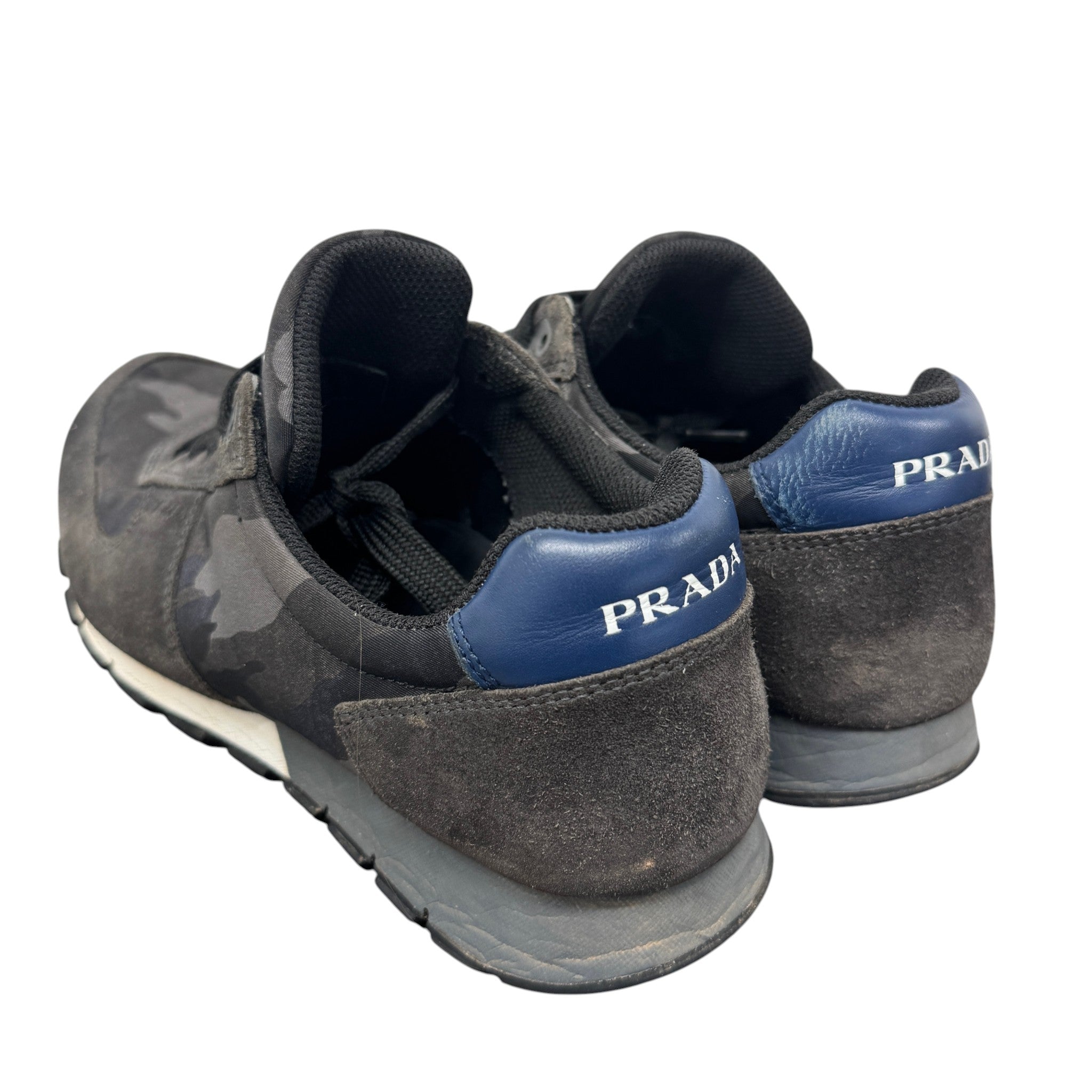 Men's Camoflague Logo Low Trainers Black Size EU 40.5 / UK 6.5