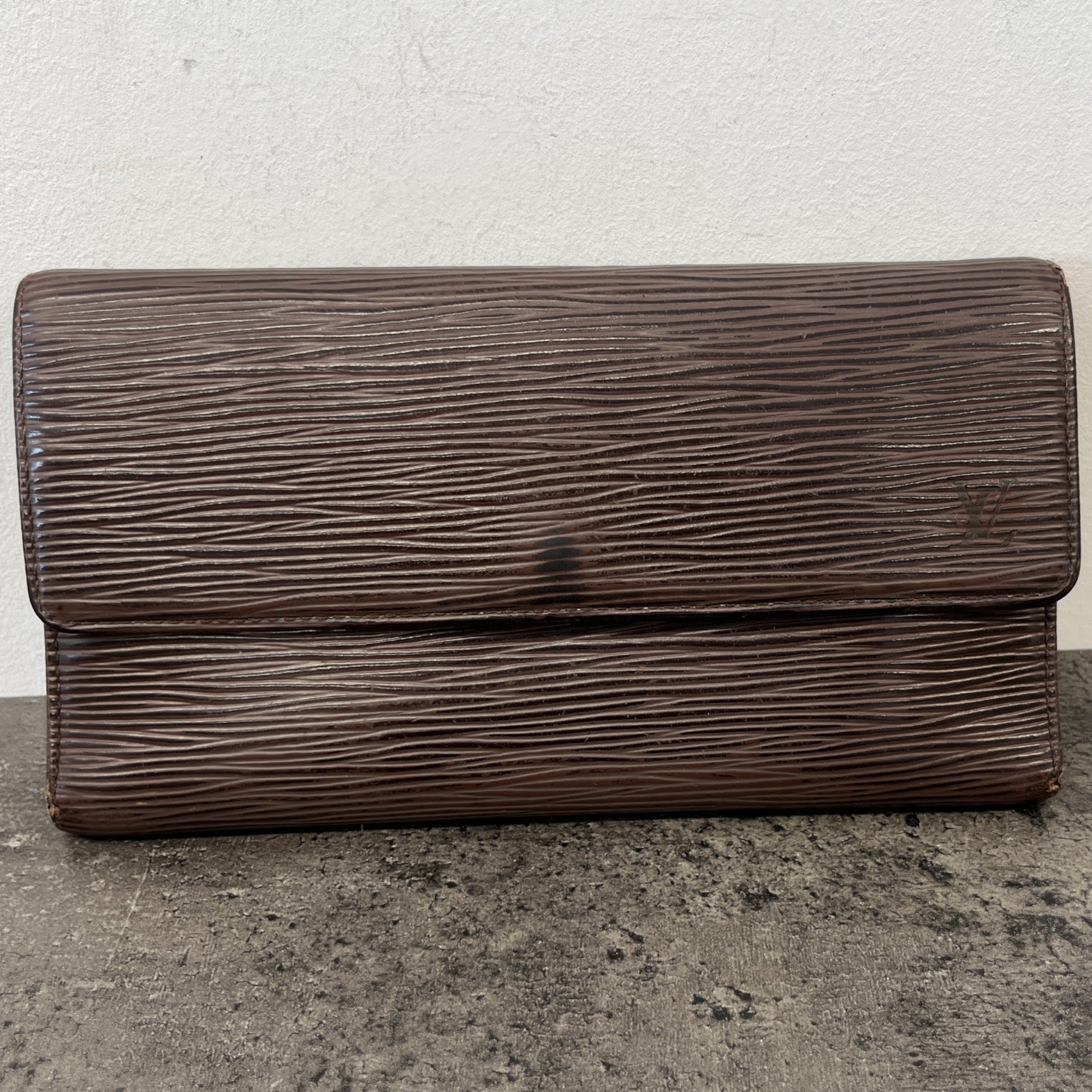 Women's Epi Leather Wallet Brown