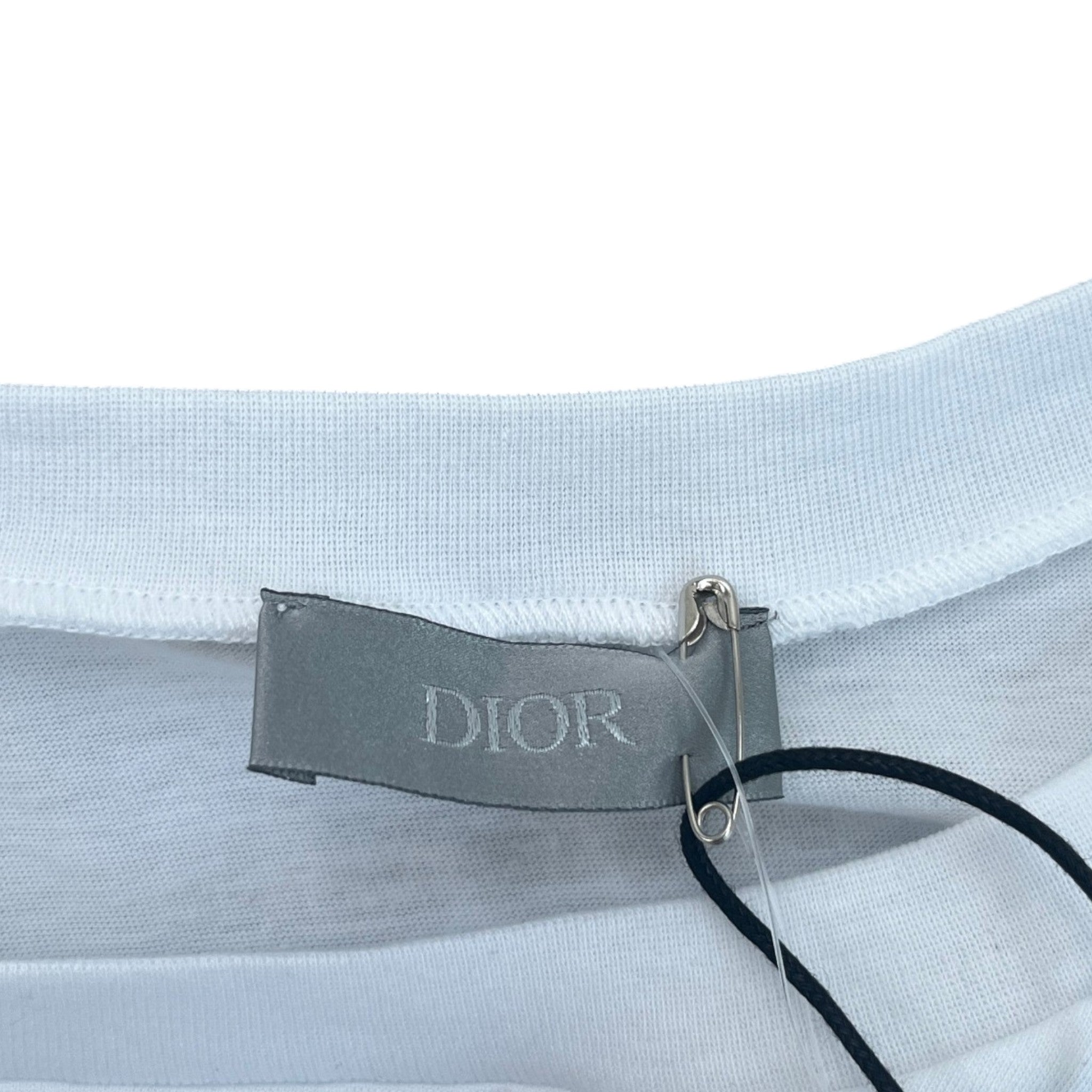 Men's Embroidered Bee T-Shirt White Size M