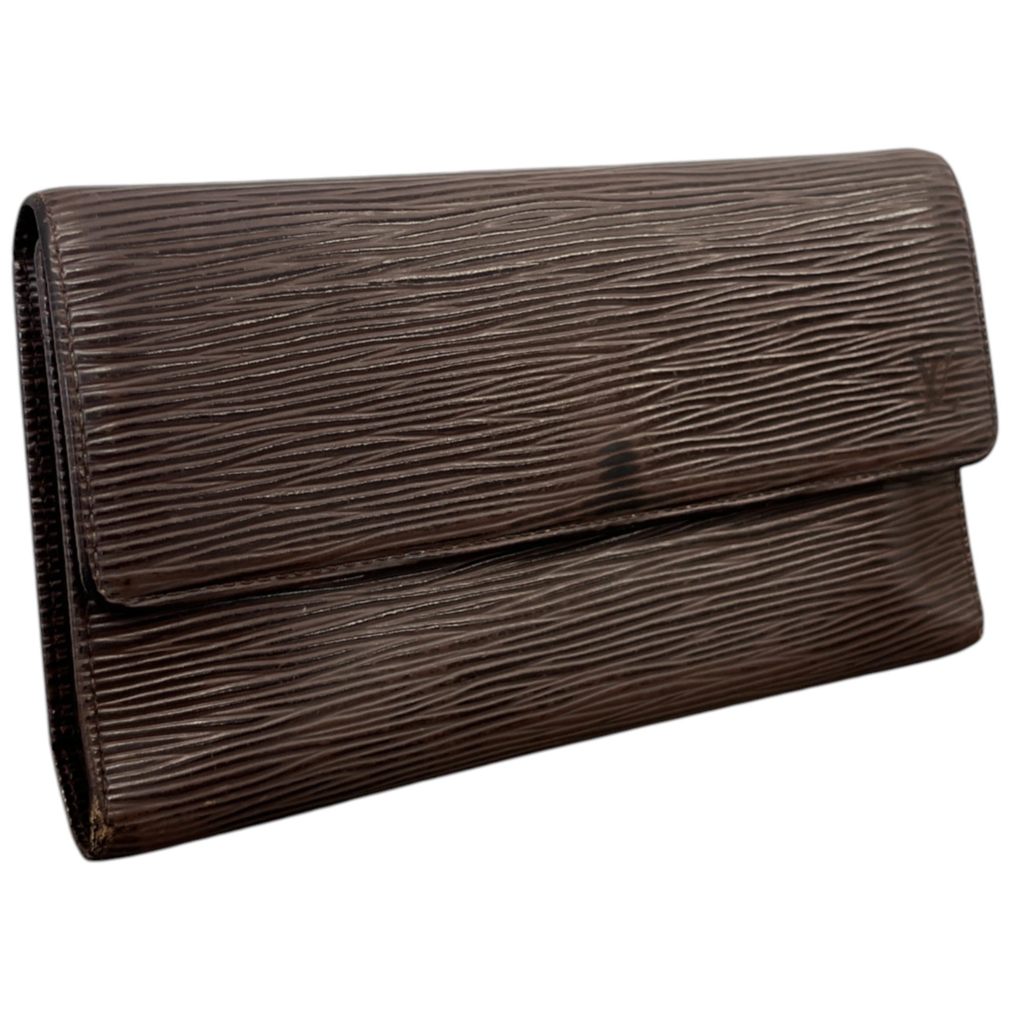 Women's Epi Leather Wallet Brown