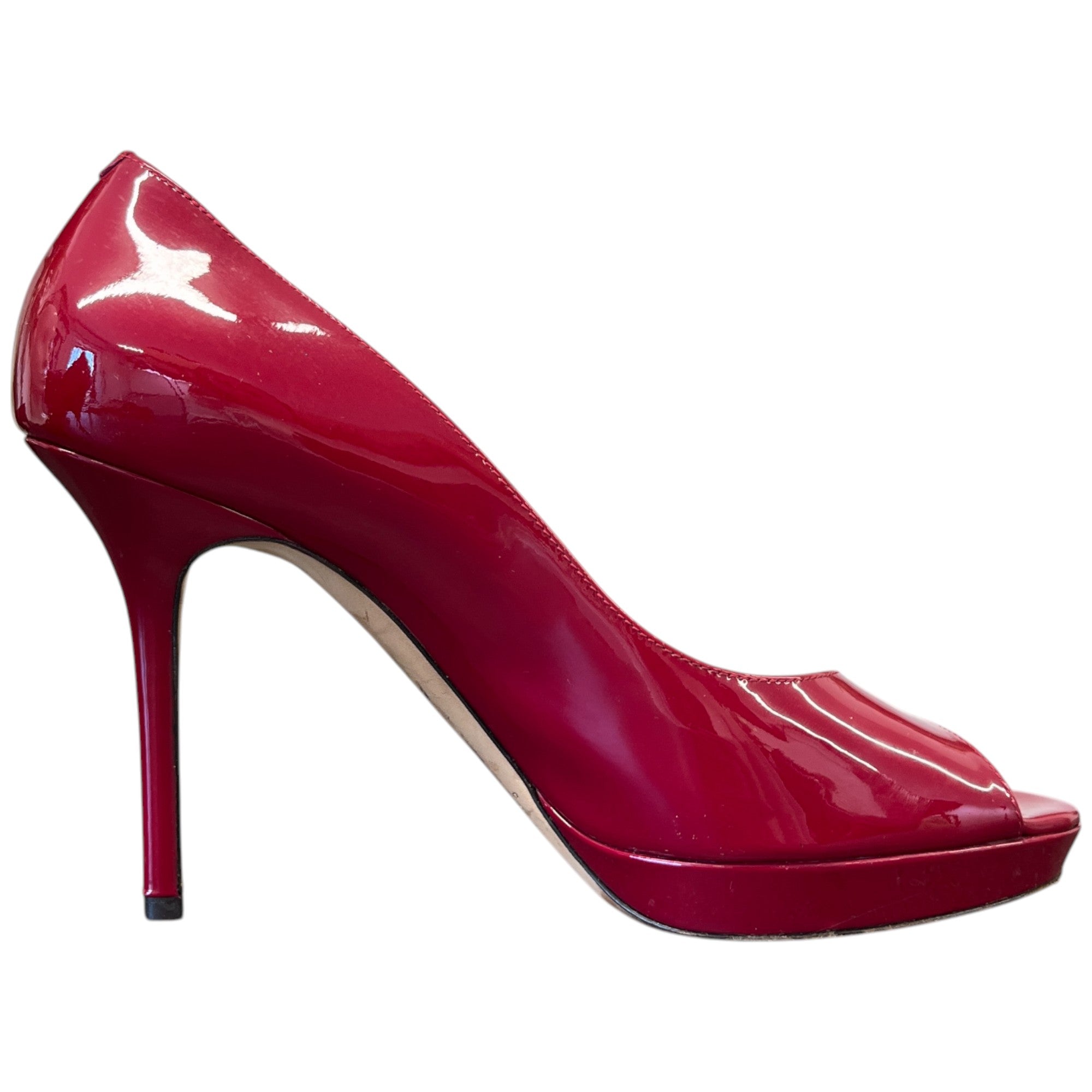 Women's Luna Open Toe Heels Burgundy Size EU 37.5 / UK 4.5