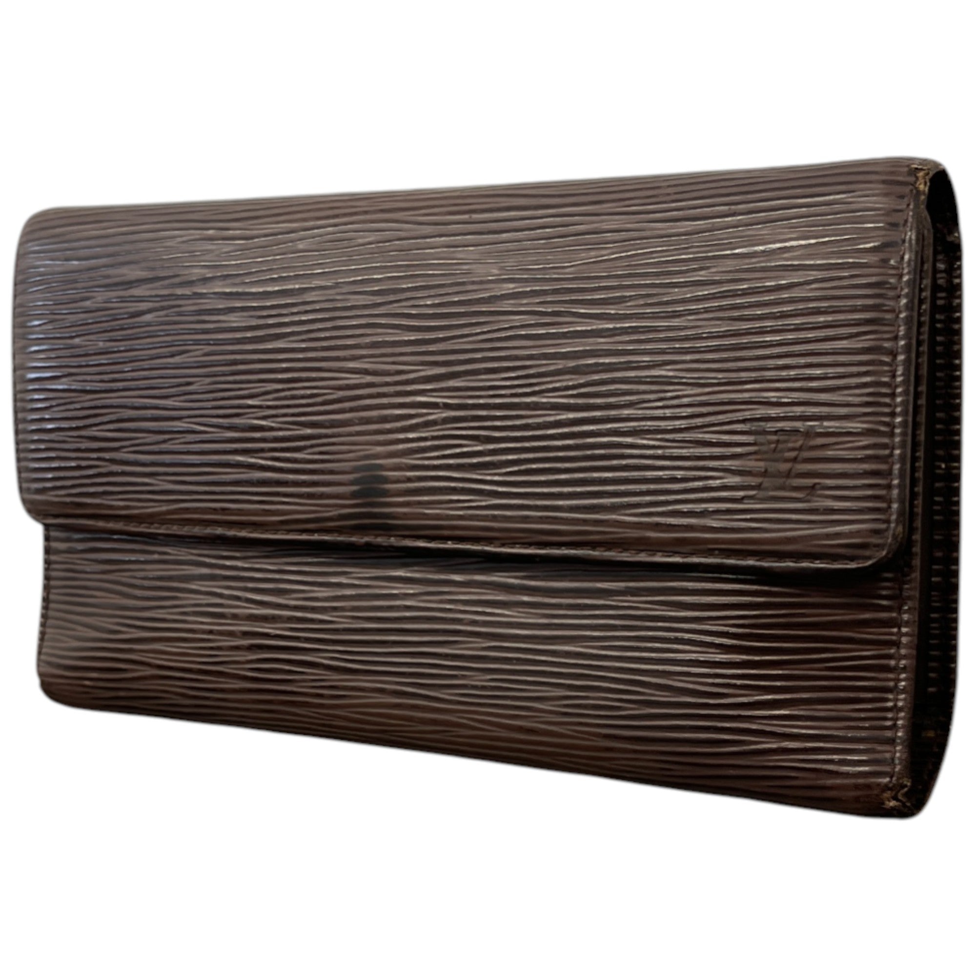 Women's Epi Leather Wallet Brown