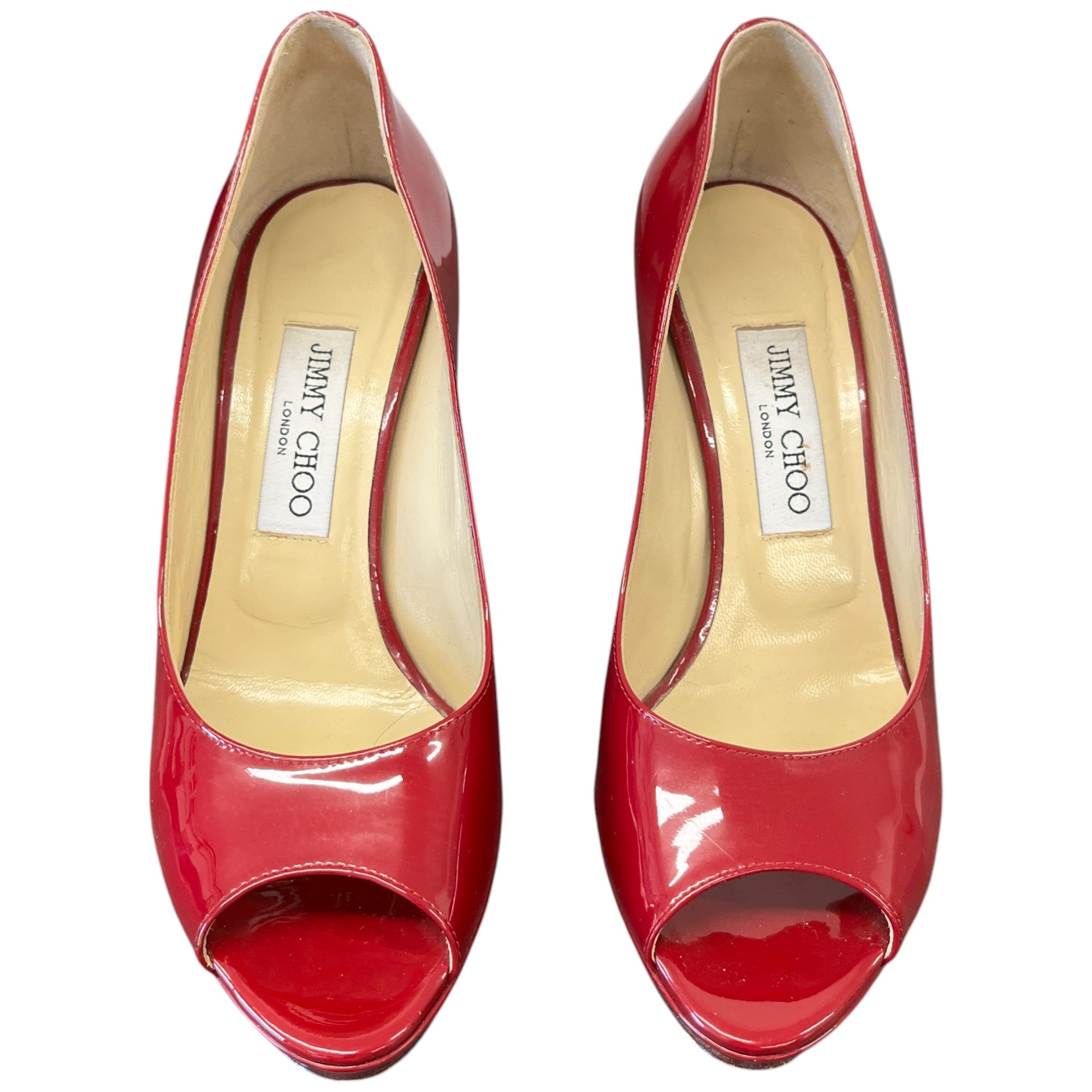 Women's Luna Open Toe Heels Burgundy Size EU 37.5 / UK 4.5