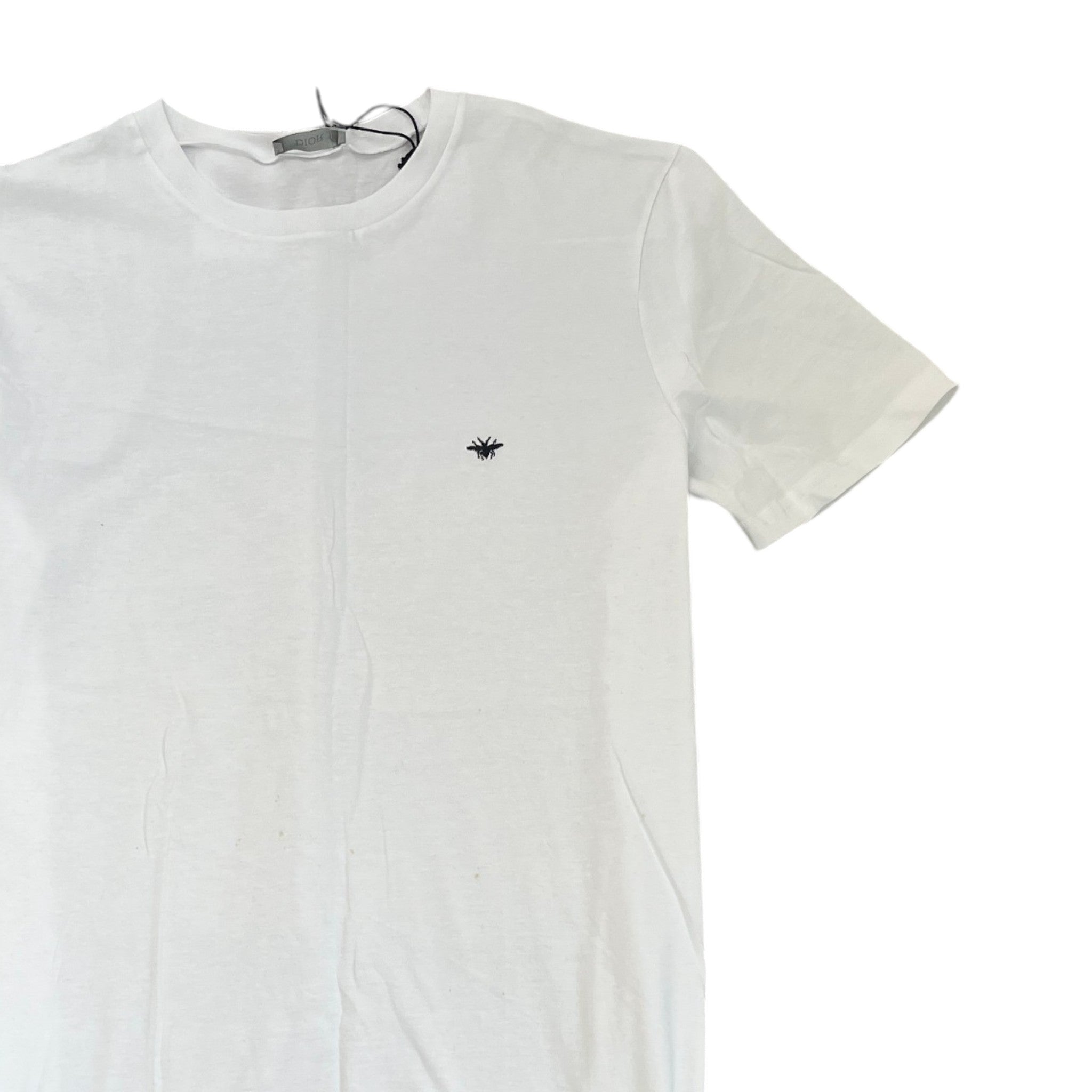 Men's Embroidered Bee T-Shirt White Size M