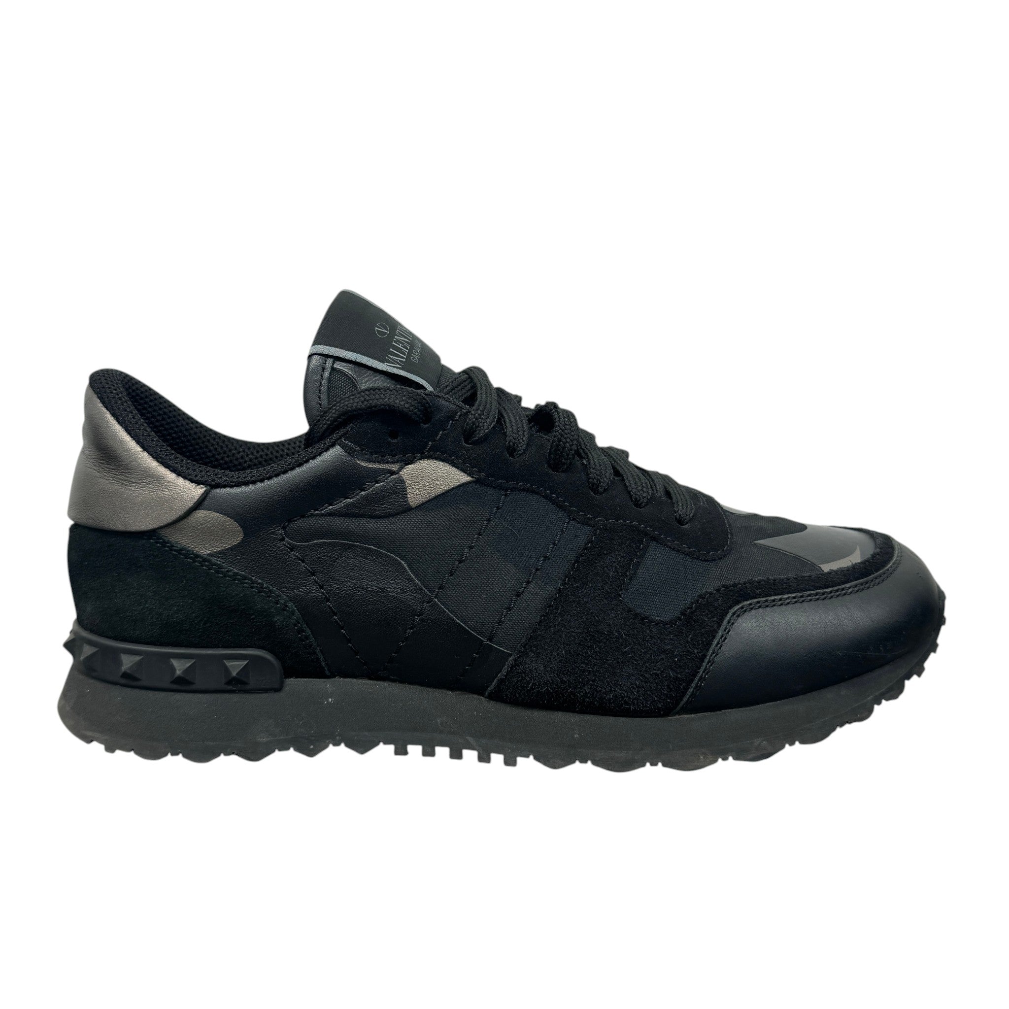 Men's Rockrunner Camouflage Low Trainers Black Size EU 40 / UK 6