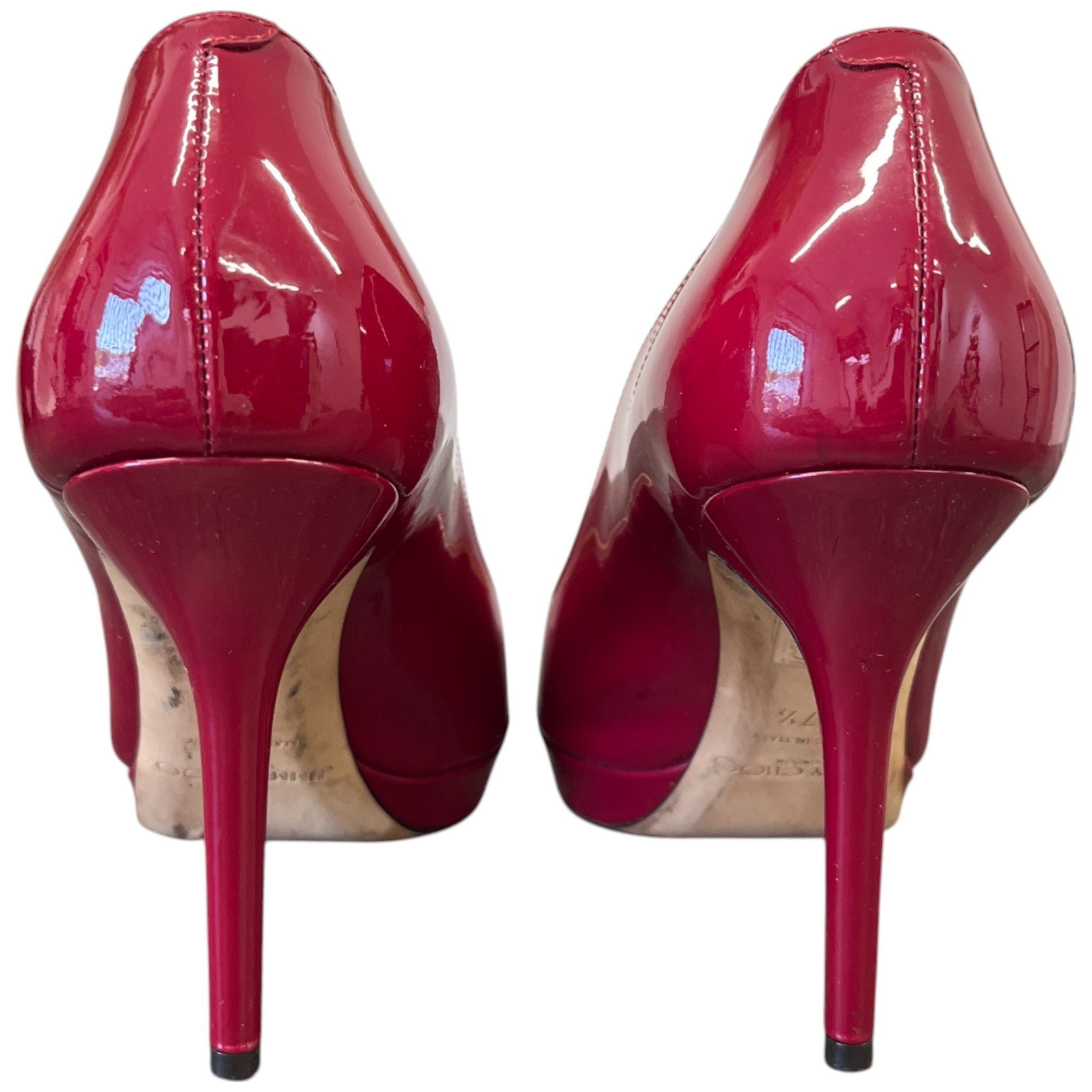 Women's Luna Open Toe Heels Burgundy Size EU 37.5 / UK 4.5