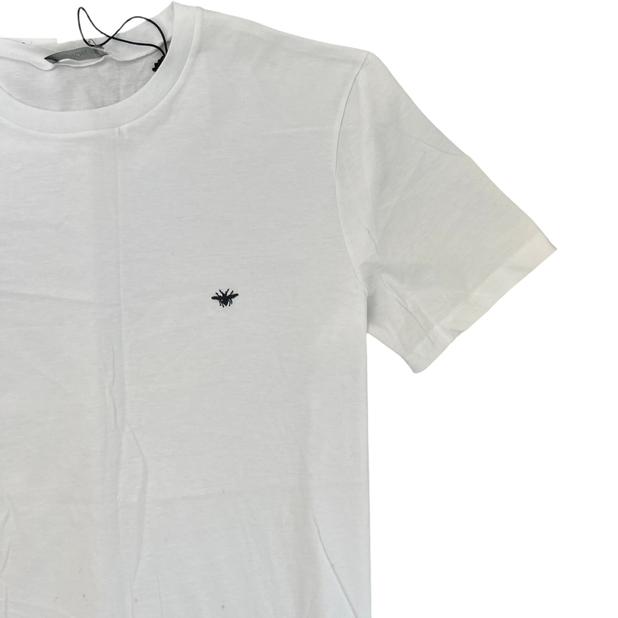 Men's Embroidered Bee T-Shirt White Size M