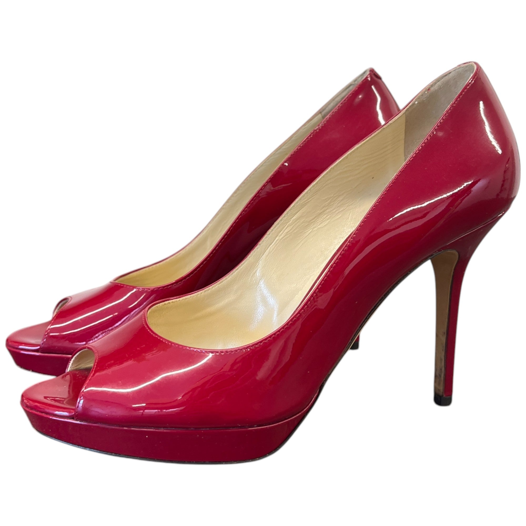 Women's Luna Open Toe Heels Burgundy Size EU 37.5 / UK 4.5