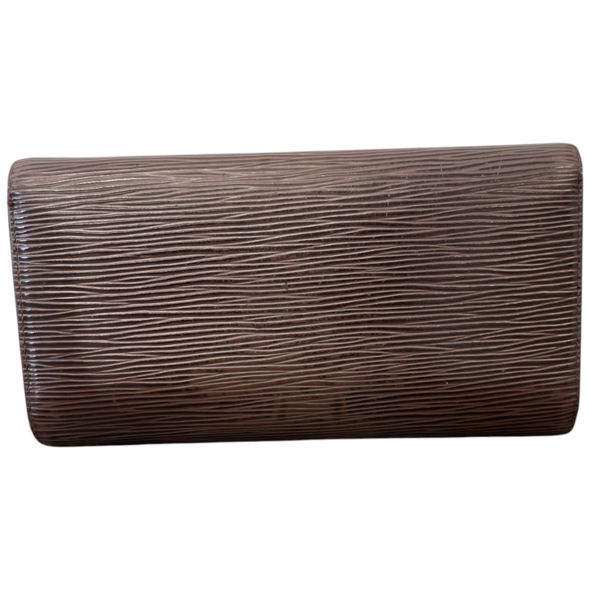 Women's Epi Leather Wallet Brown