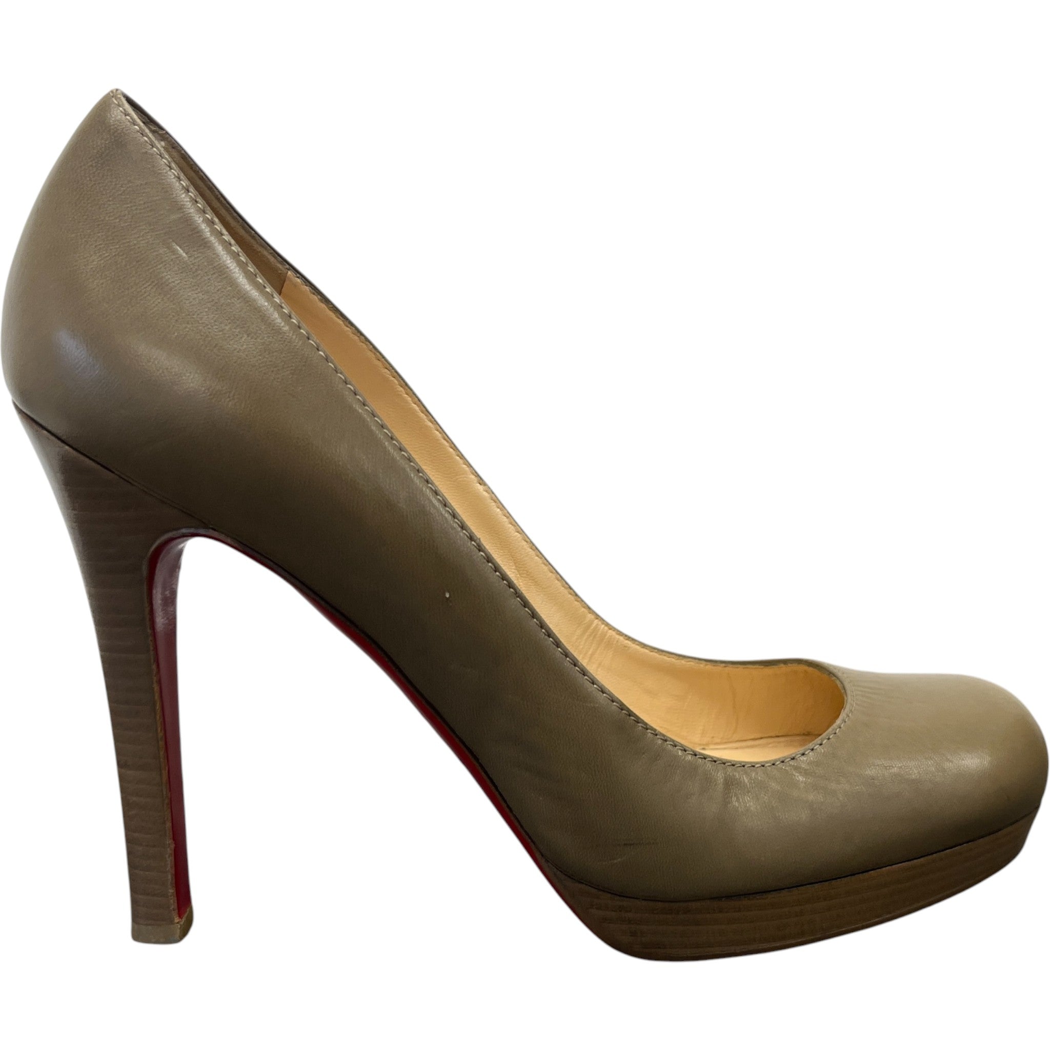 Women's Simple Pumps Heels Khaki Size EU 40.5 / 7.5