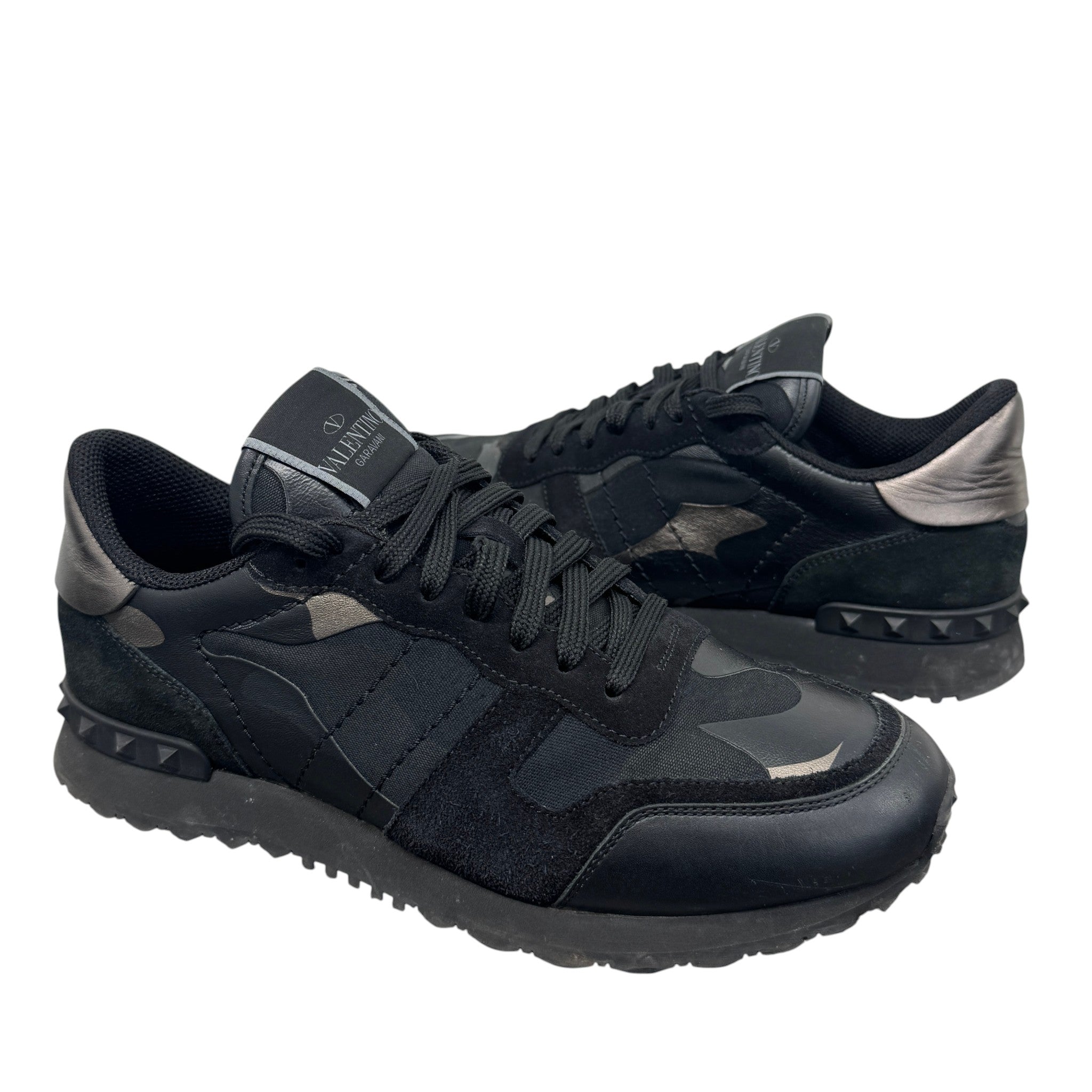 Men's Rockrunner Camouflage Low Trainers Black Size EU 40 / UK 6
