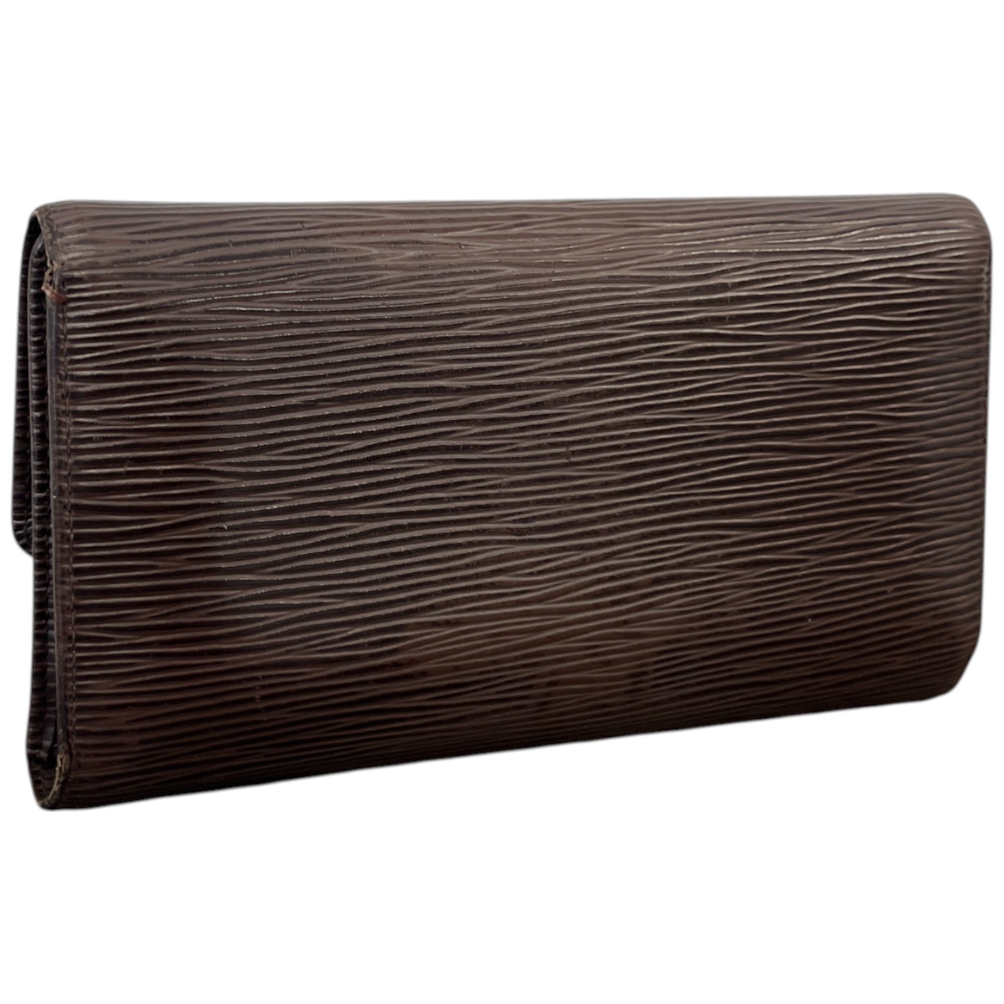 Women's Epi Leather Wallet Brown