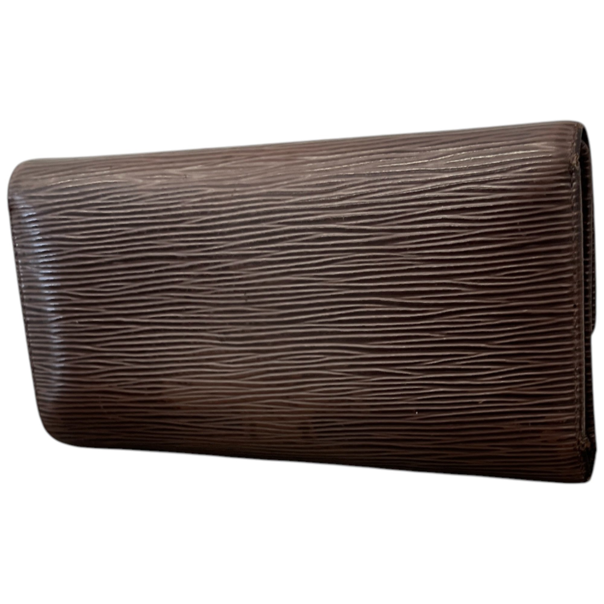 Women's Epi Leather Wallet Brown
