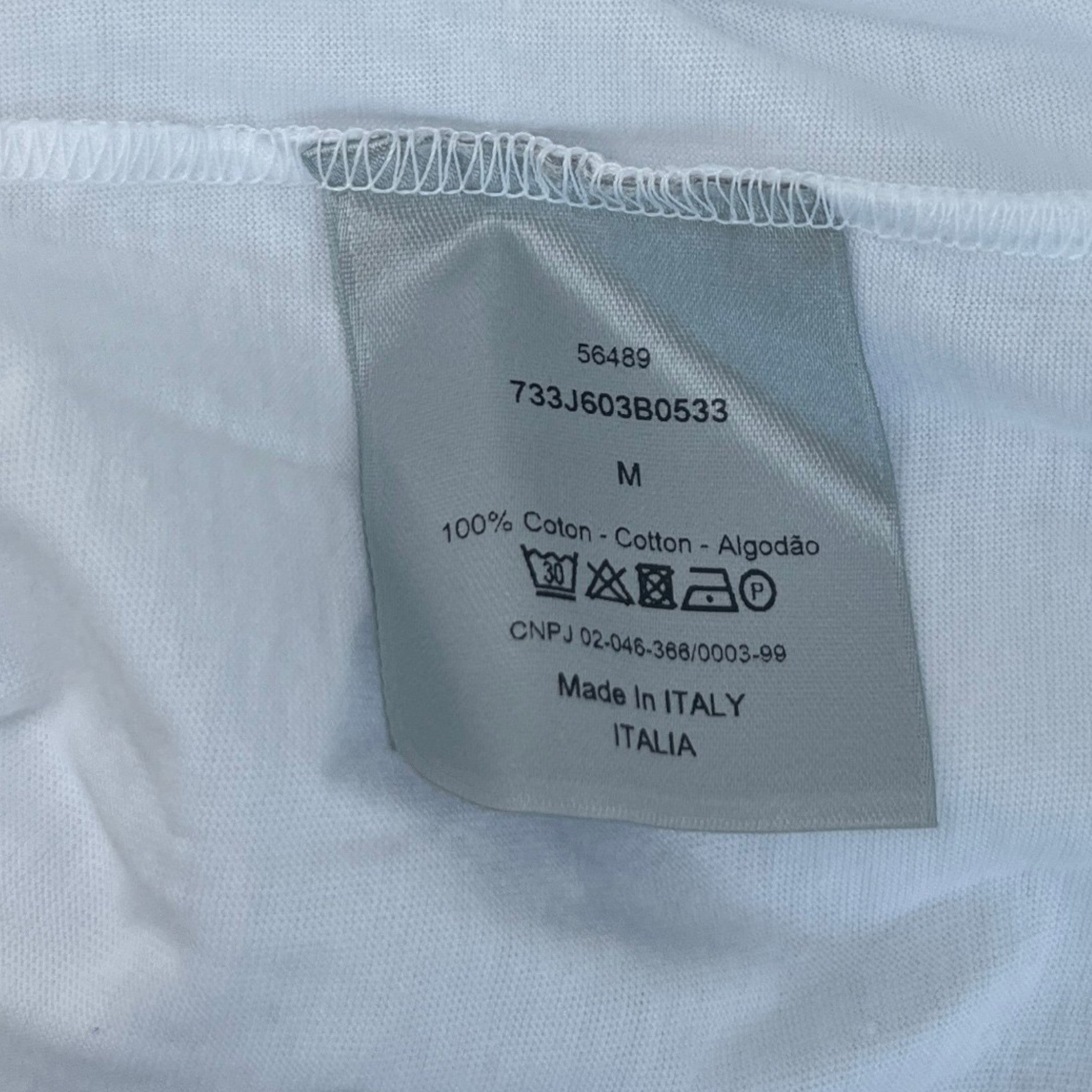 Men's Embroidered Bee T-Shirt White Size M