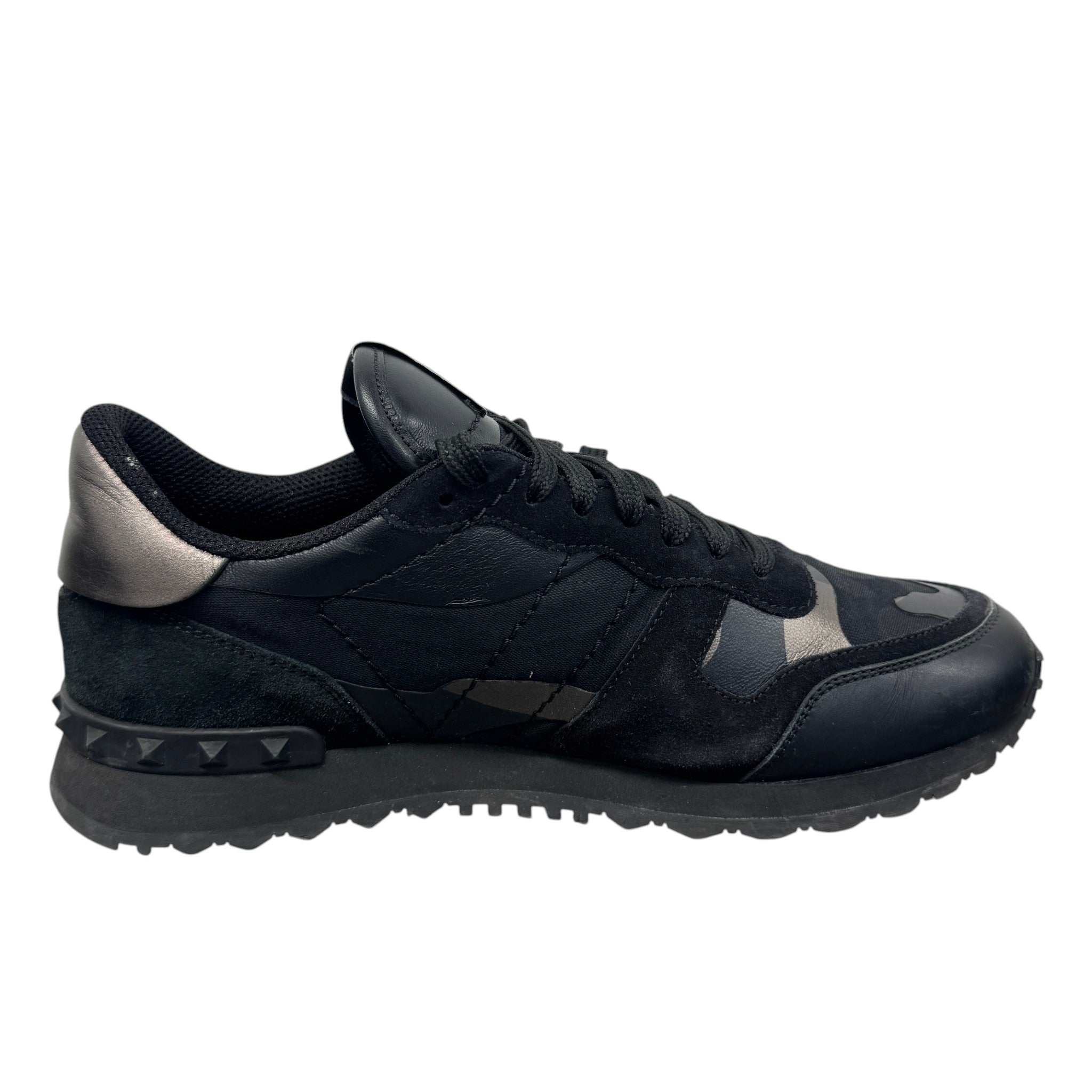 Men's Rockrunner Camouflage Low Trainers Black Size EU 40 / UK 6