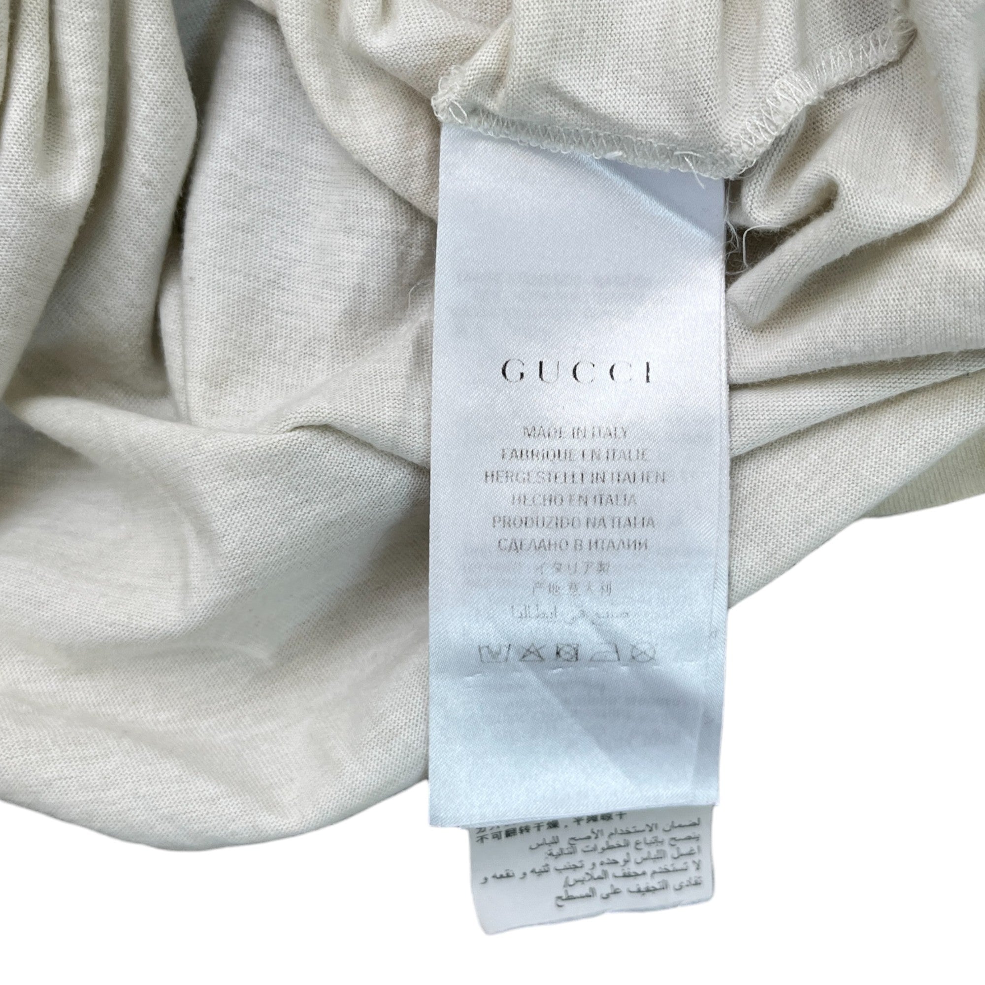 Men's Animal Print Graphic T-Shirt Cream Size S