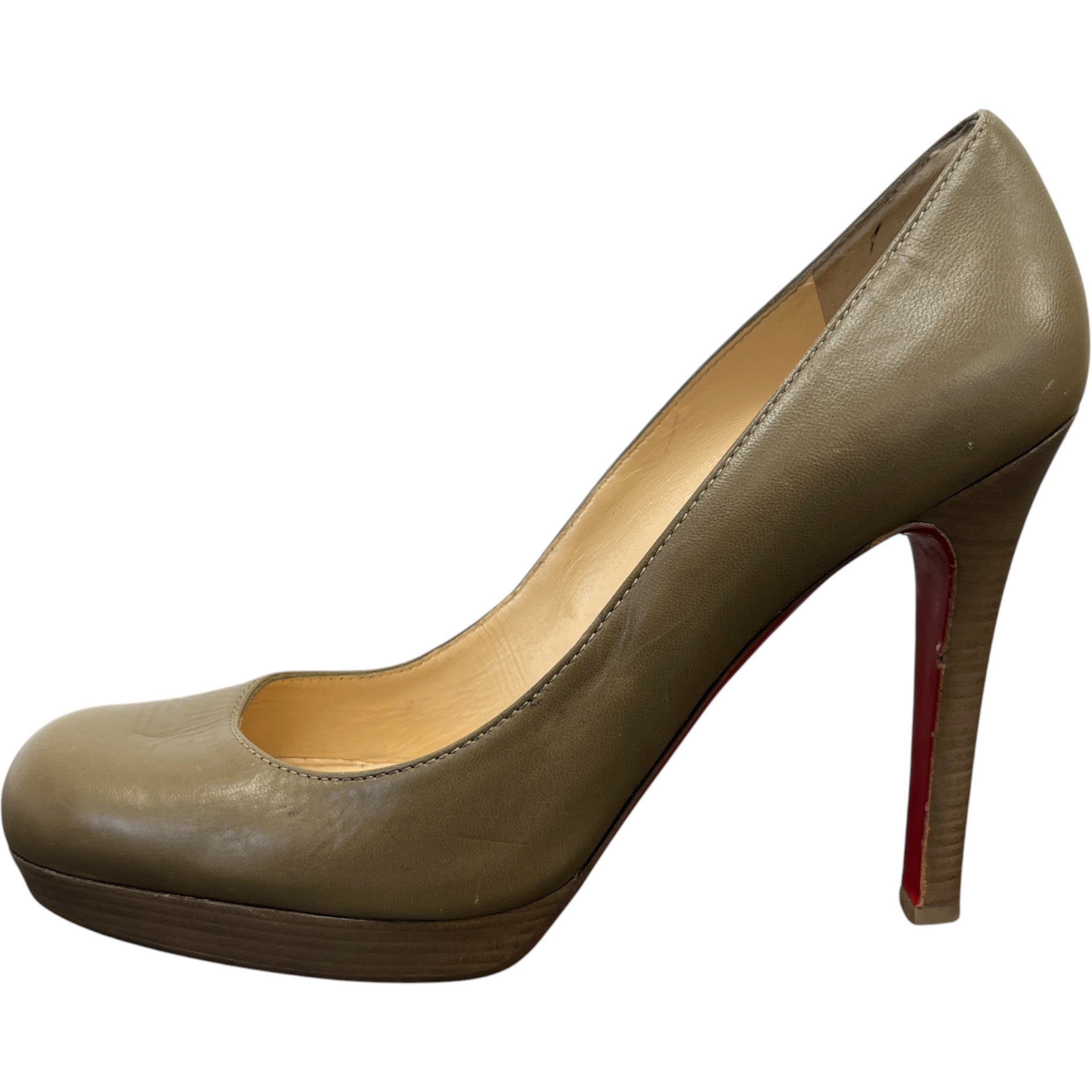 Women's Simple Pumps Heels Khaki Size EU 40.5 / 7.5