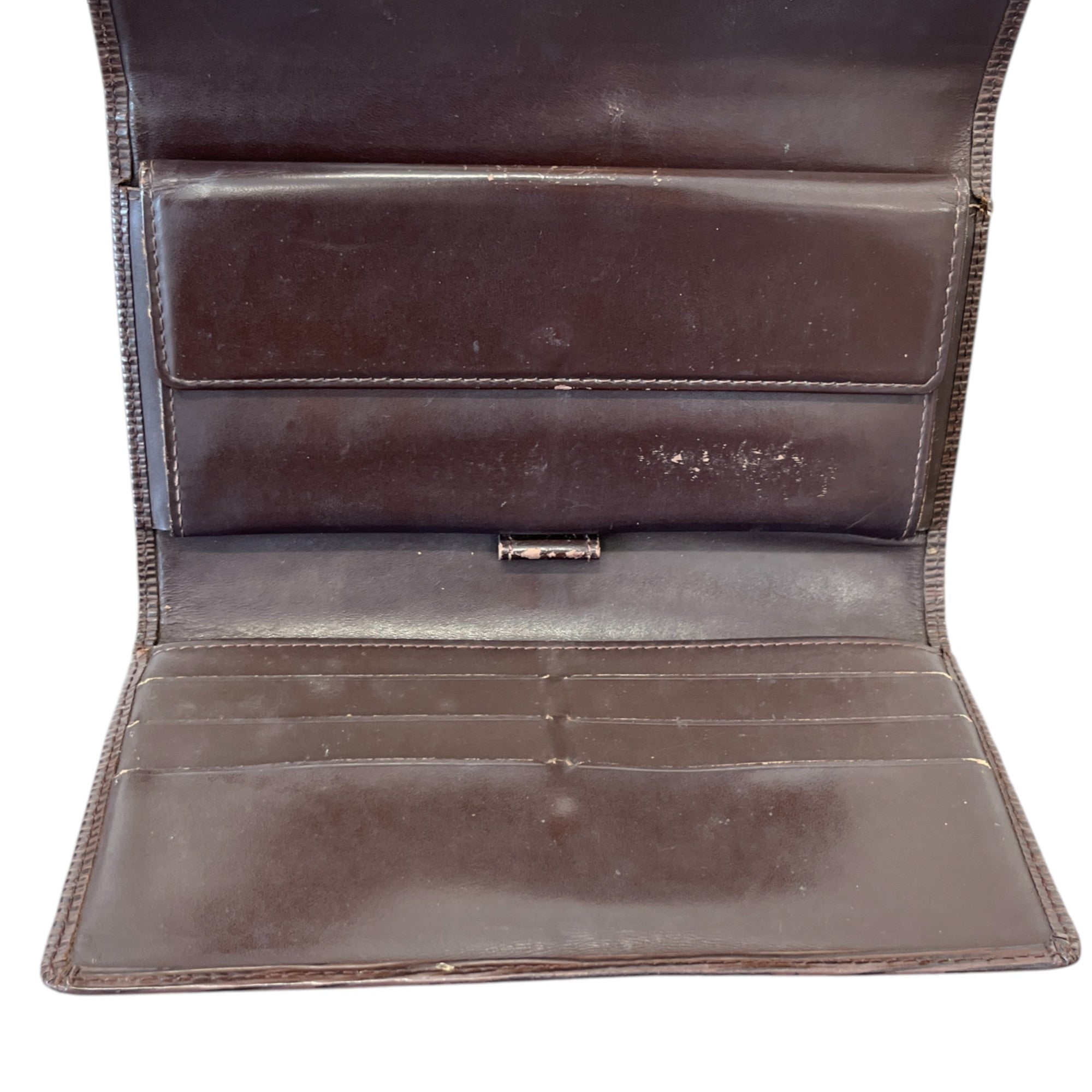 Women's Epi Leather Wallet Brown