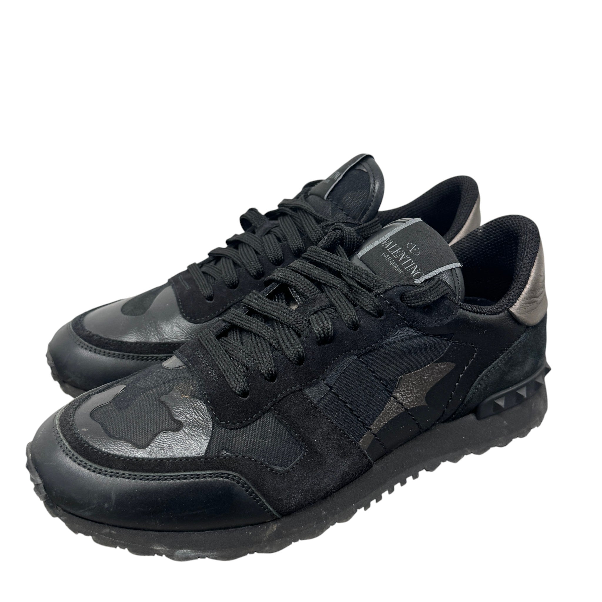Men's Rockrunner Camouflage Low Trainers Black Size EU 40 / UK 6