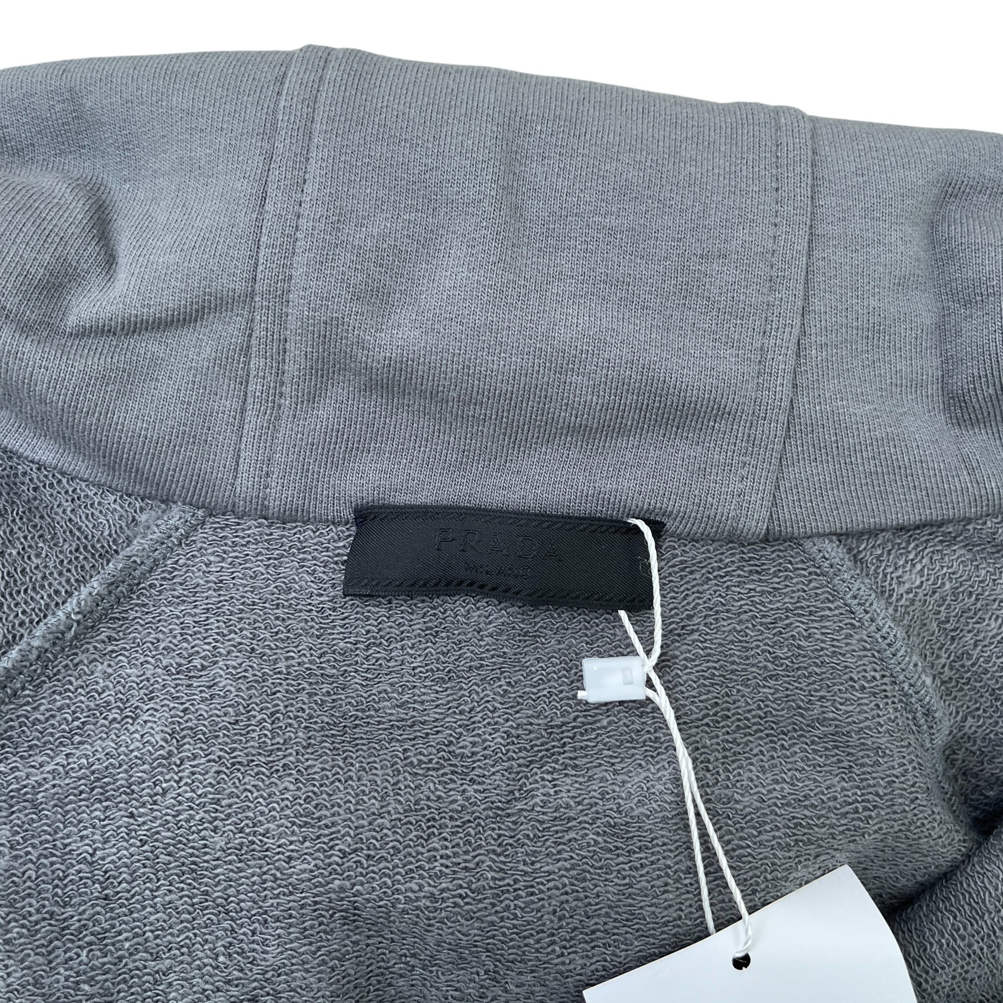 Men's Plaque Logo Hoodie Grey Size S