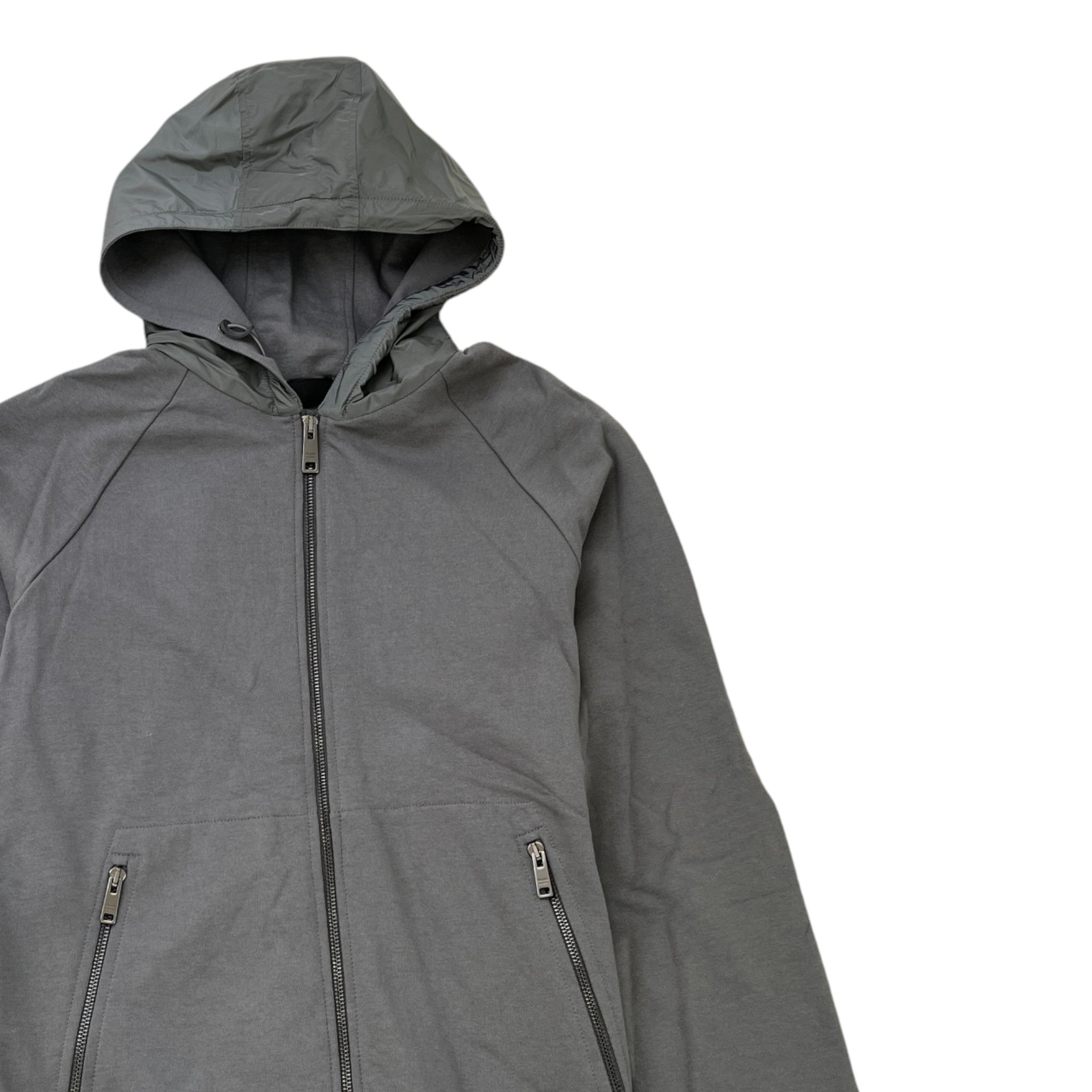 Men's Plaque Logo Hoodie Grey Size S