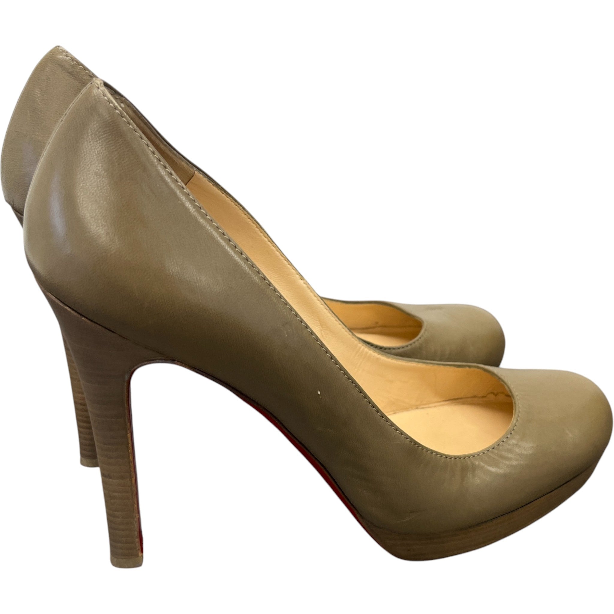 Women's Simple Pumps Heels Khaki Size EU 40.5 / 7.5