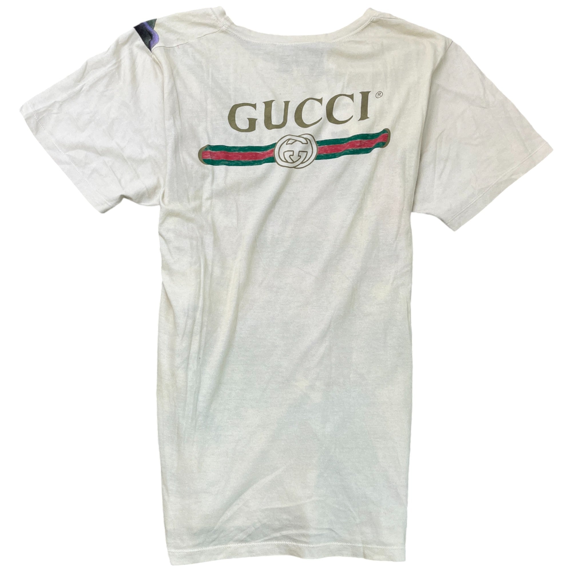 Men's Animal Print Graphic T-Shirt Cream Size S