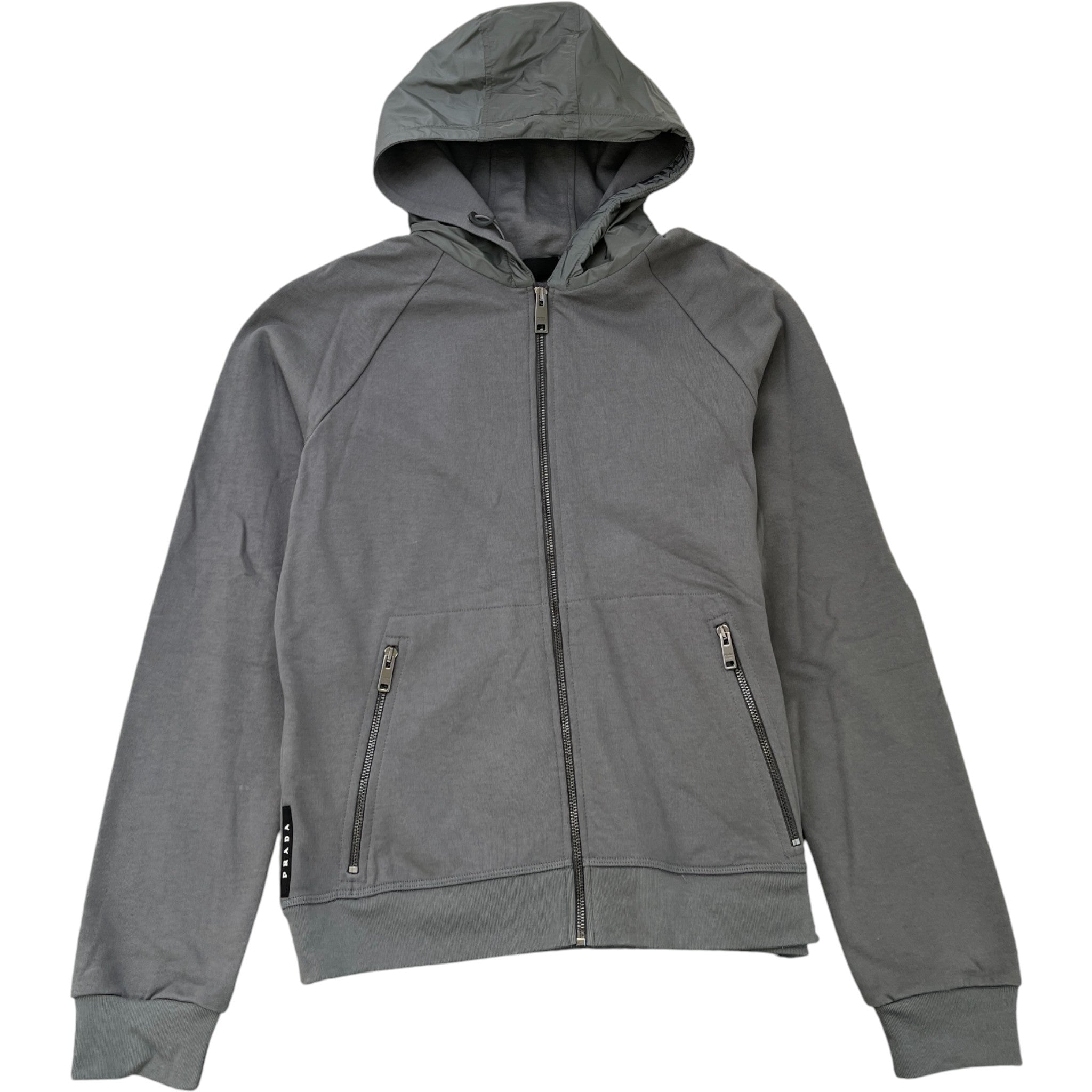 Men's Plaque Logo Hoodie Grey Size S